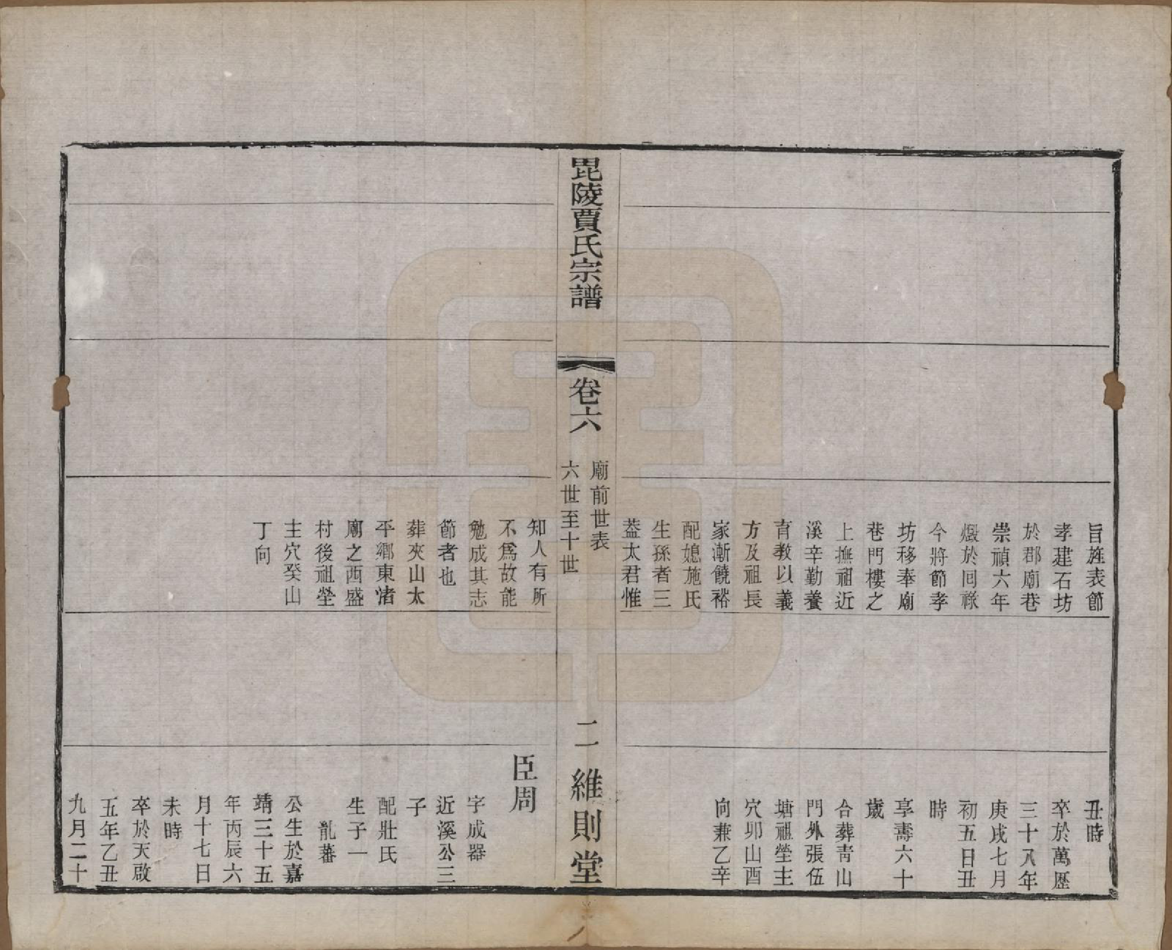 GTJP0656.贾.江苏毗陵.毗陵贾氏宗谱十卷.民国四年（1915）_006.pdf_第2页