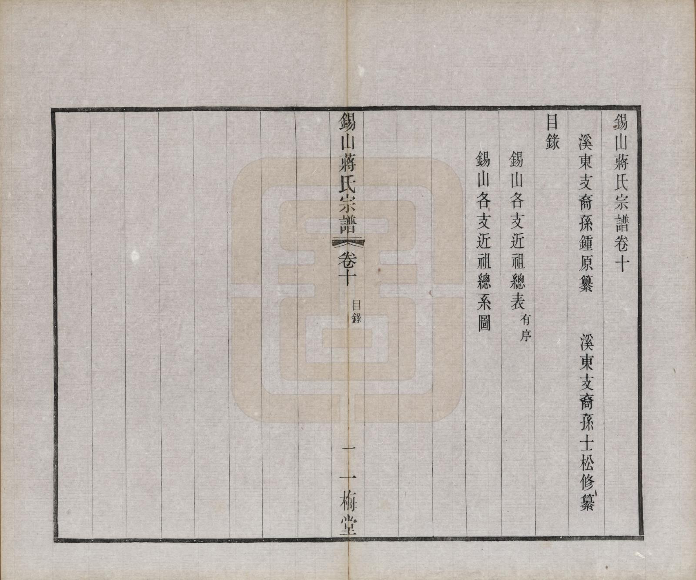 GTJP0697.蒋.江苏无锡.锡山蒋氏宗谱三十卷首一卷.民国十一年（1922）_010.pdf_第1页