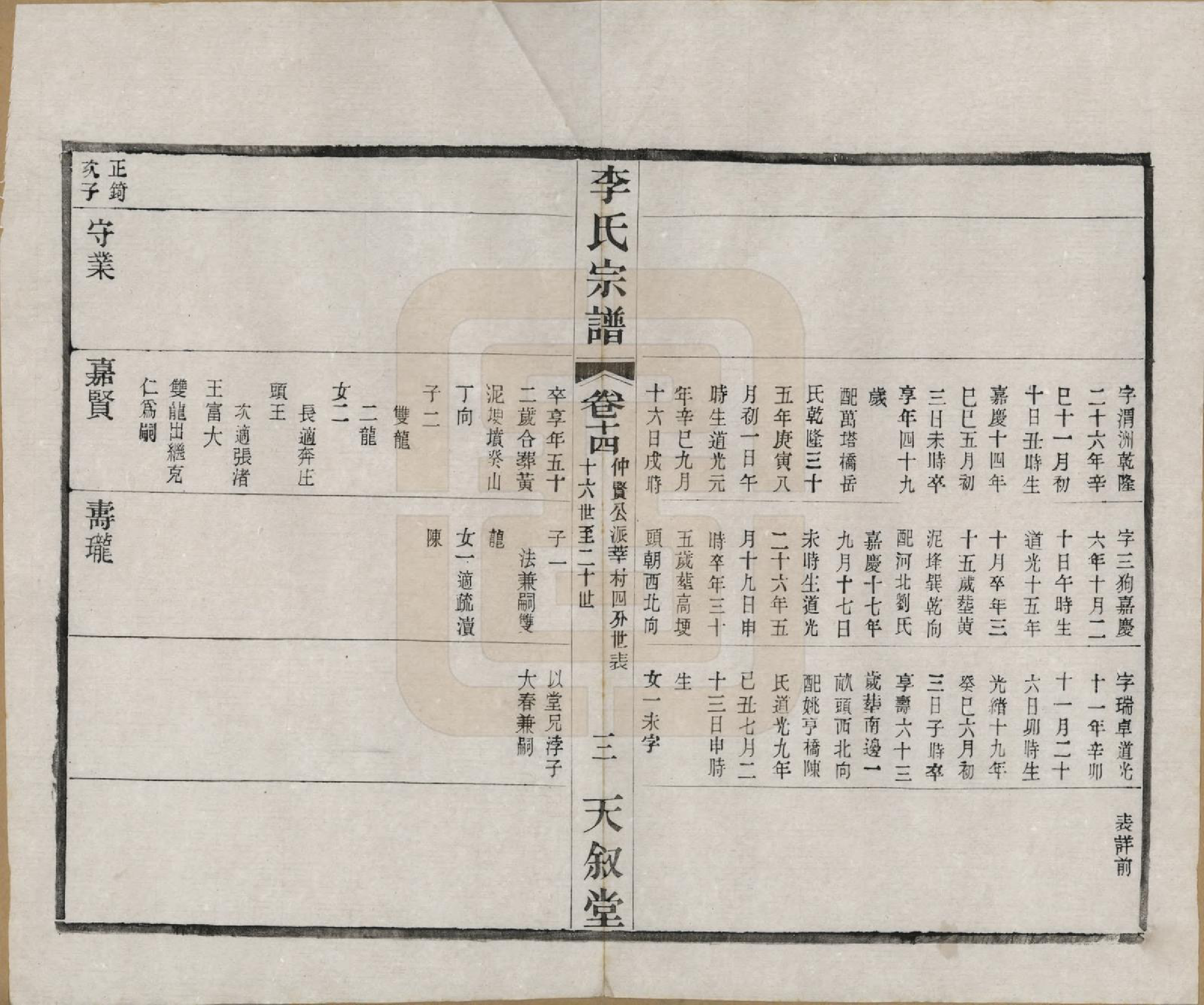 GTJP0808.李.江苏常州.莘村李氏宗谱十六卷.民国二十六年（1937）_014.pdf_第3页