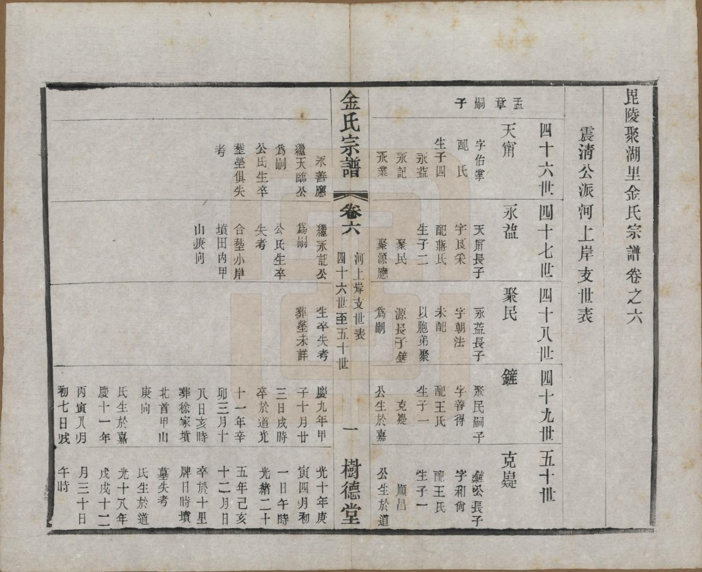 GTJP0716.金.江苏常州.毘陵聚湖里金氏宗谱十二卷.民国三十五年（1946）_006.pdf_第1页