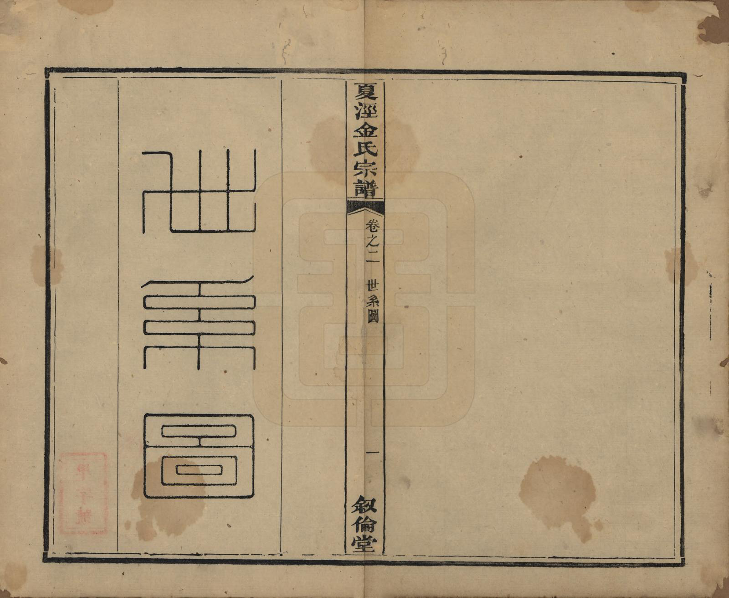 GTJP0721.金.江苏吴县.洞庭夏泾金氏宗谱八卷.清道光十一年（1831）_002.pdf_第2页