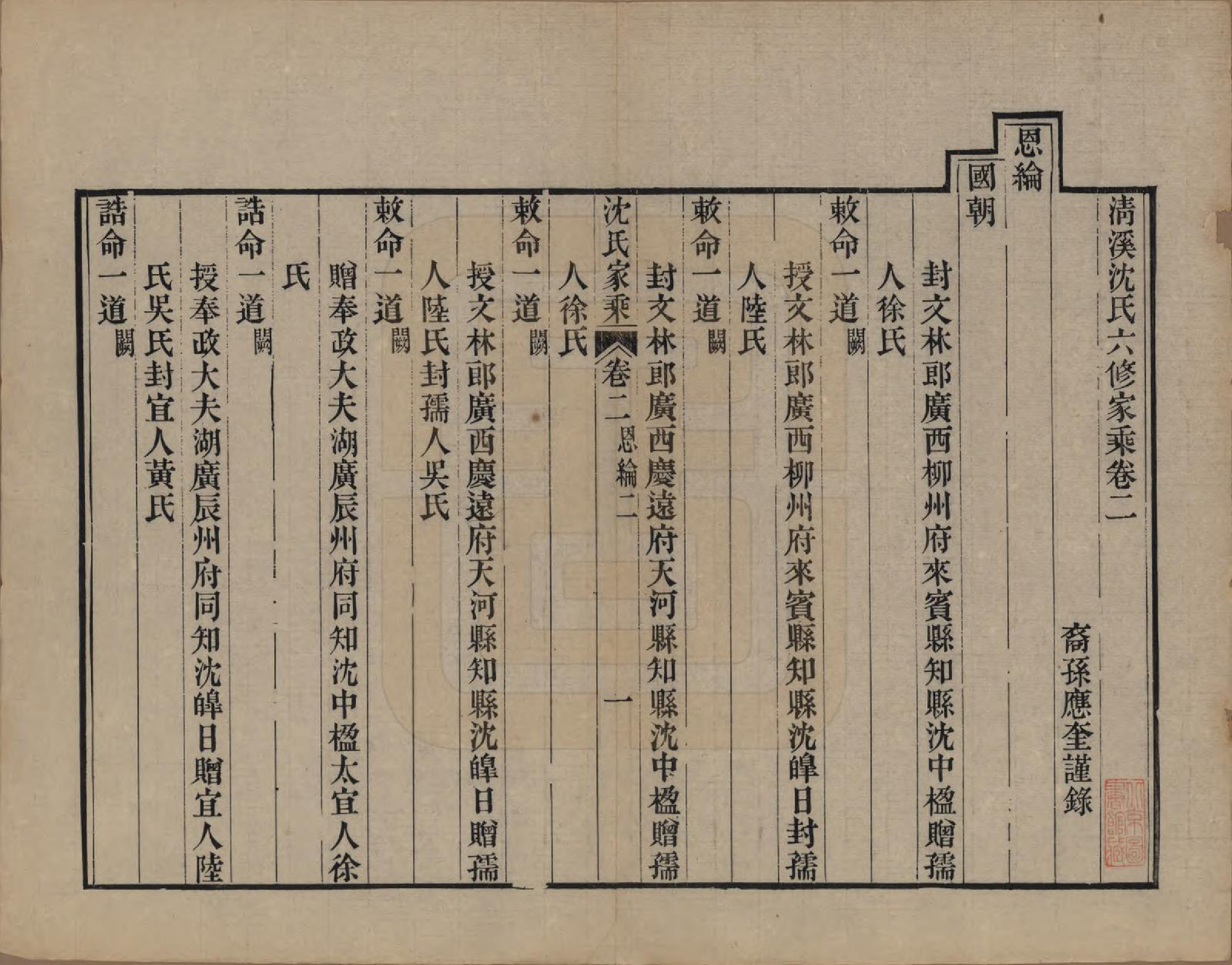 GTJP1285.沈.浙江平湖.清溪沈氏家乘二十卷.清光绪十二年（1886）_002.pdf_第1页