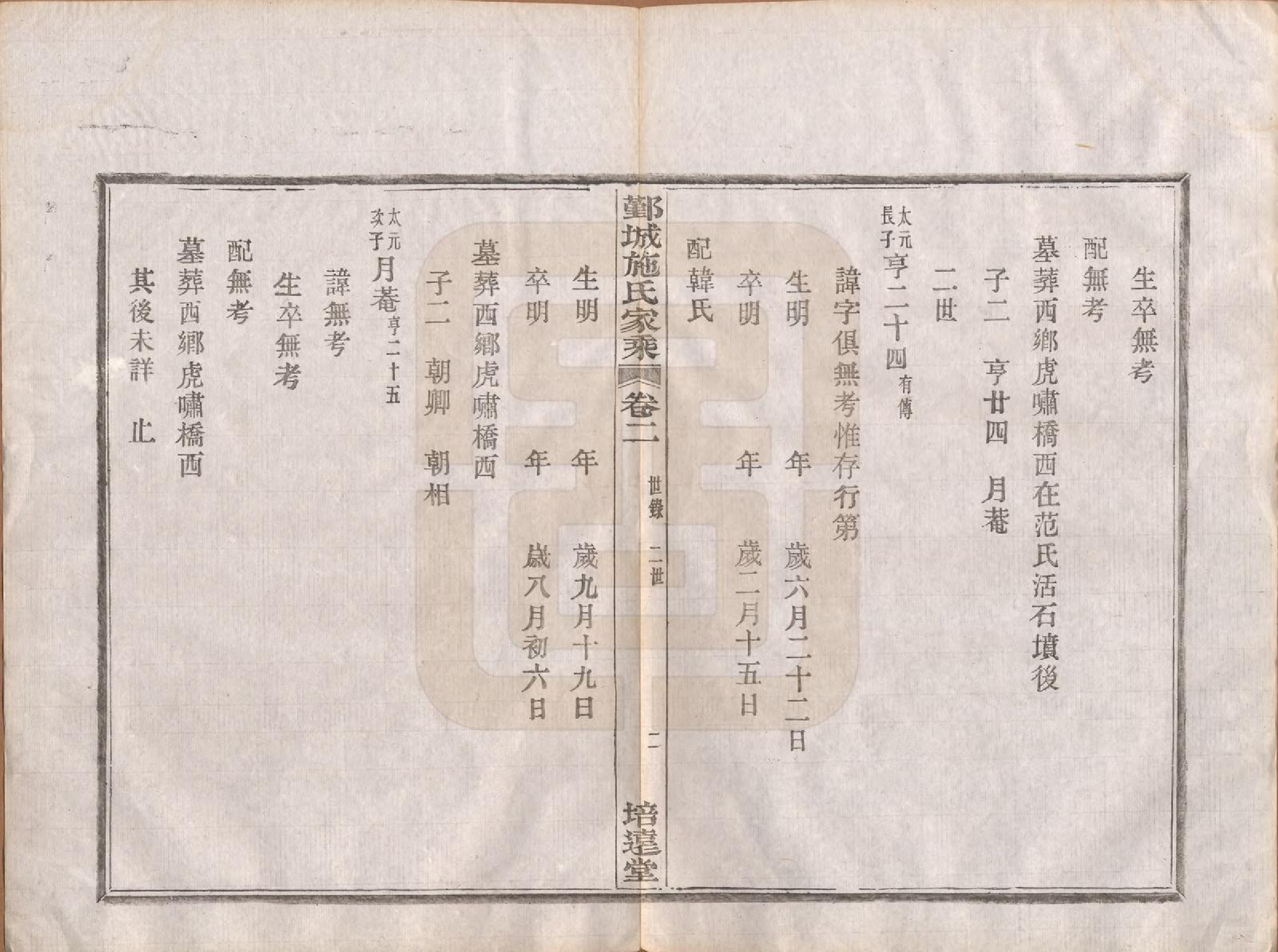 GTJP1305.施.浙江鄞县.鄞城施氏家乘十卷首一卷.民国二十四年（1935）_002.pdf_第2页