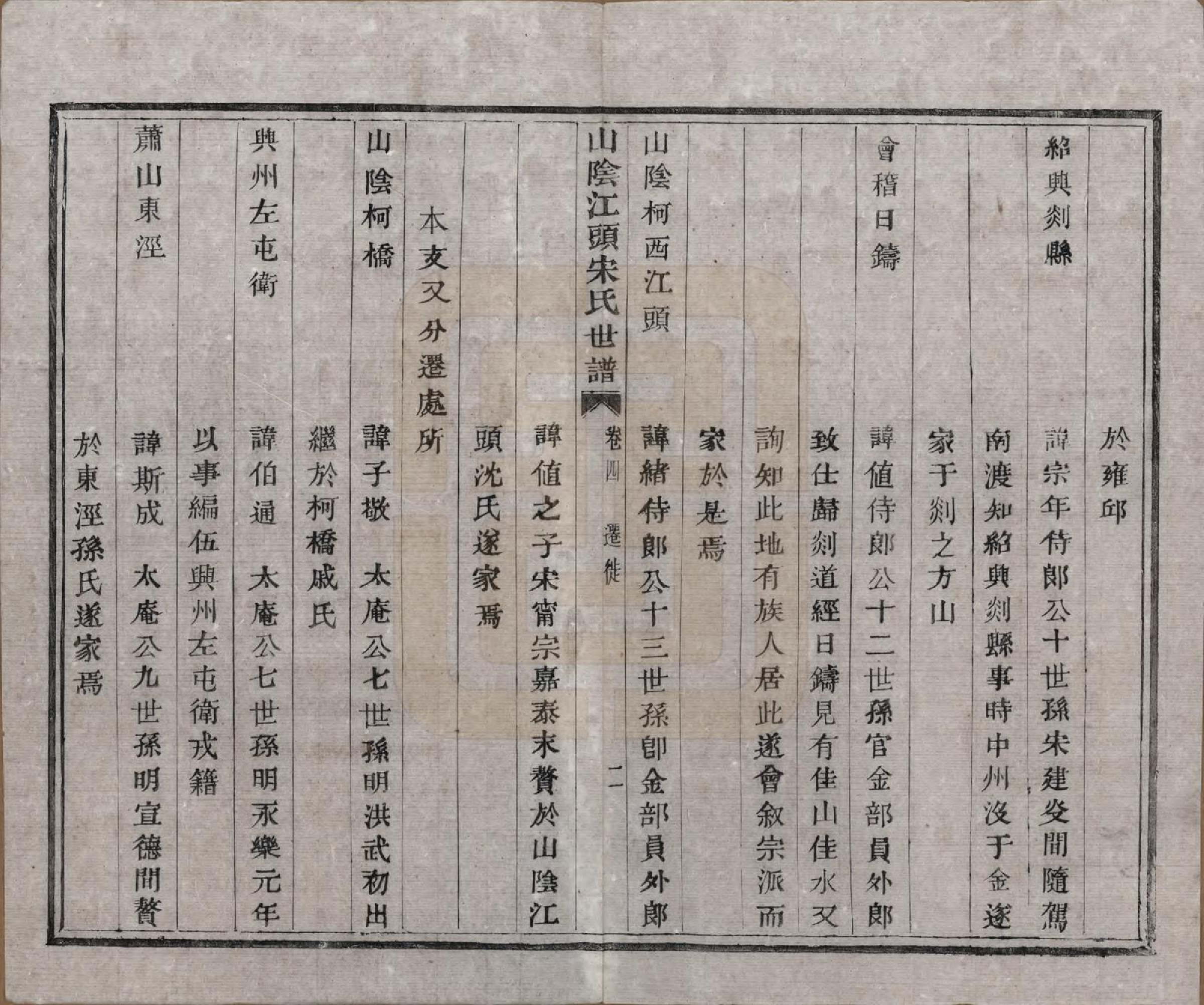 GTJP1332.宋.浙江绍兴.山阴江头宋氏世谱二十四卷.清咸丰十一年（1861）_004.pdf_第2页