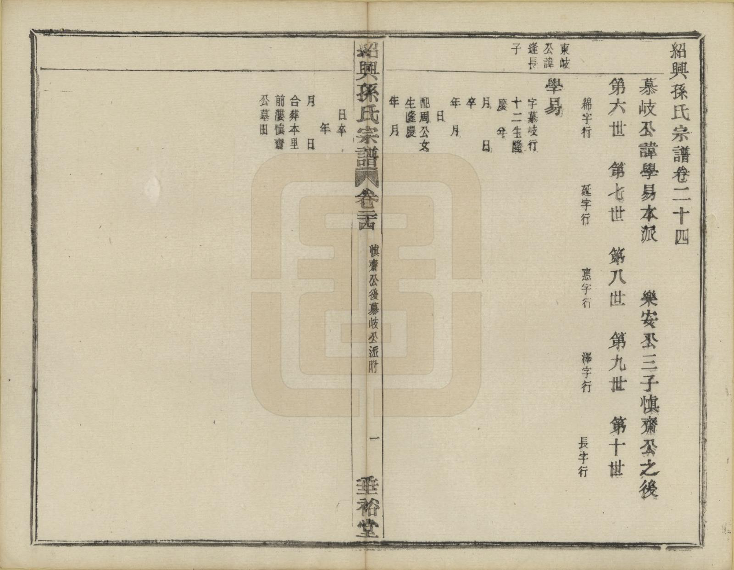 GTJP1358.孙.浙江绍兴.绍兴孙氏宗谱二十五卷.民国十三年（1924）_030.pdf_第2页