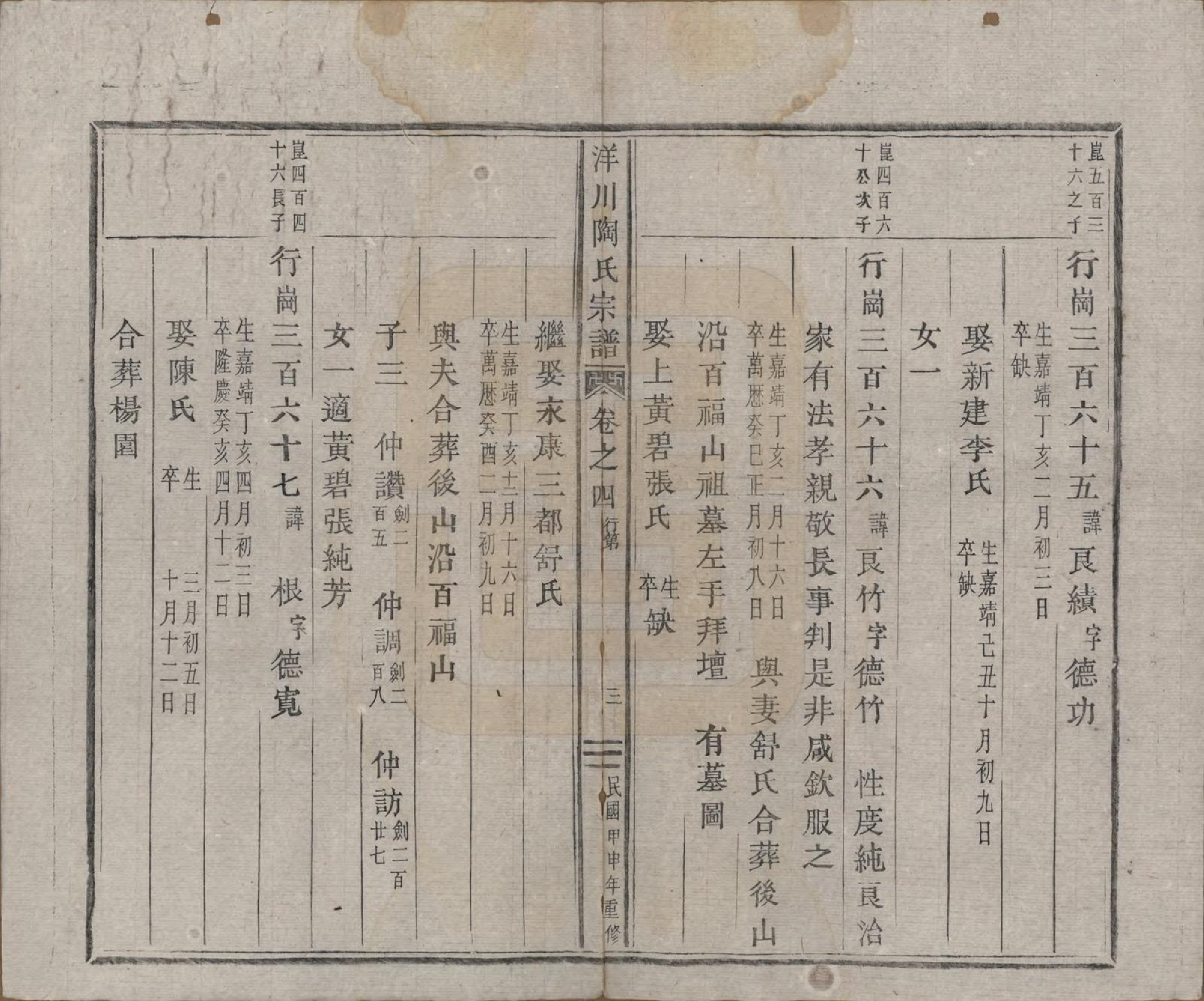 GTJP1414.陶.浙江缙云.洋川浔阳郡陶氏宗谱.民国33年[1944]_004.pdf_第3页