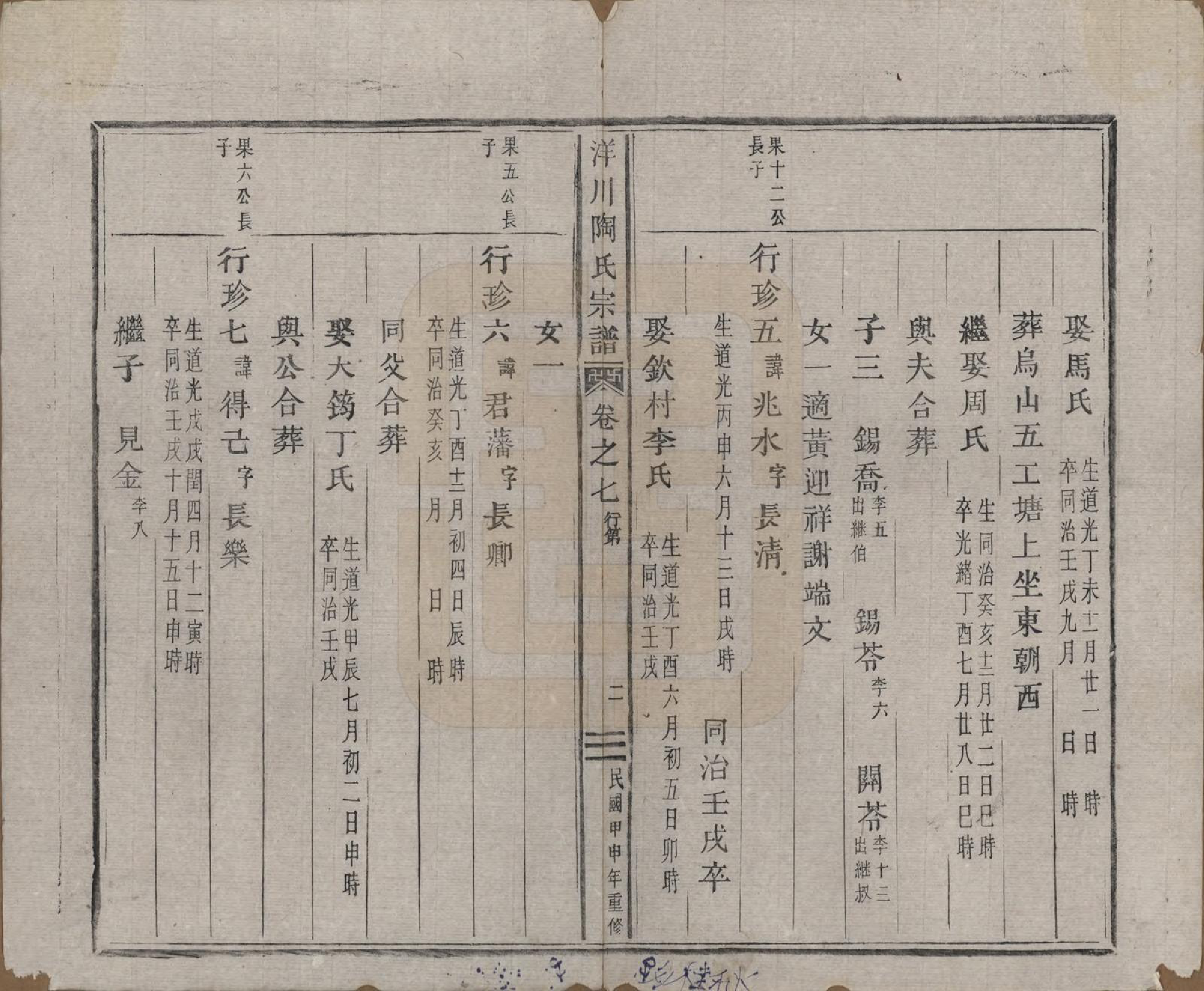 GTJP1414.陶.浙江缙云.洋川浔阳郡陶氏宗谱.民国33年[1944]_007.pdf_第2页