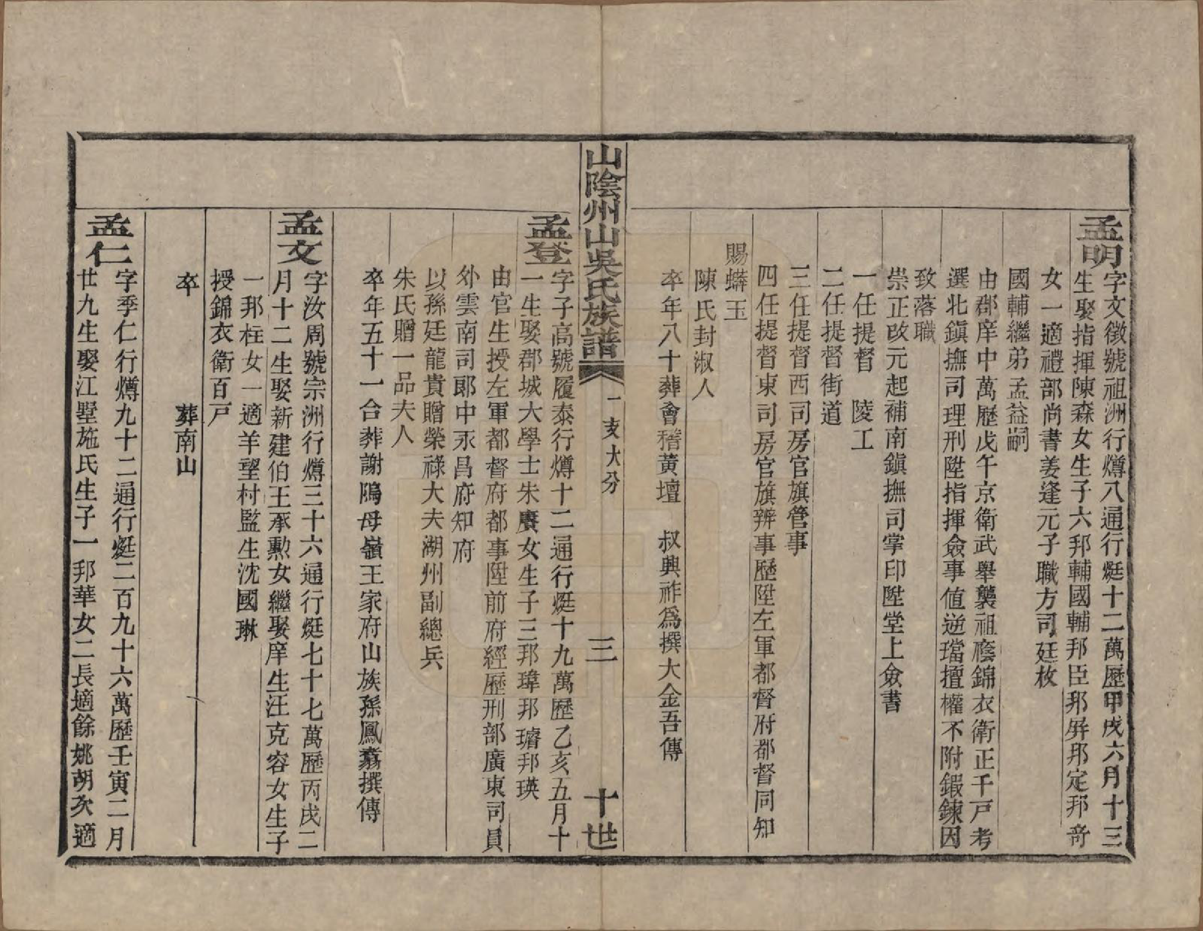 GTJP1683.吴.浙江绍兴.山阴县州山吴氏族谱三十一部.清道光十九年（1839）_005.pdf_第3页