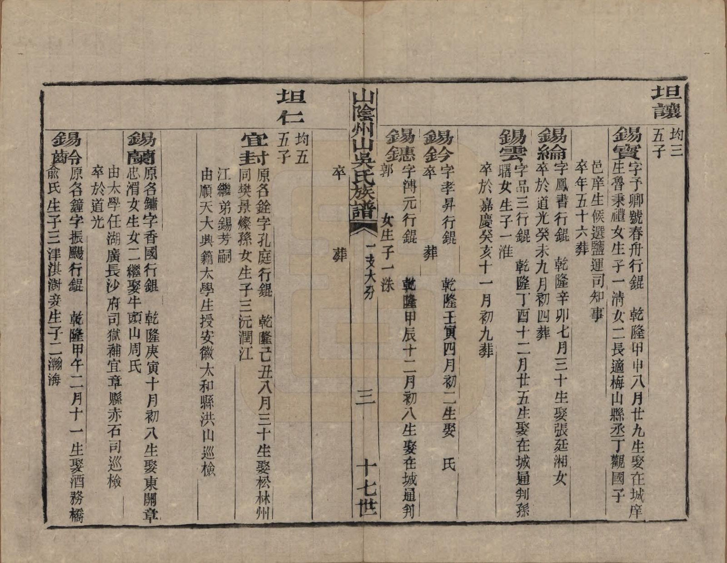 GTJP1683.吴.浙江绍兴.山阴县州山吴氏族谱三十一部.清道光十九年（1839）_009.pdf_第3页