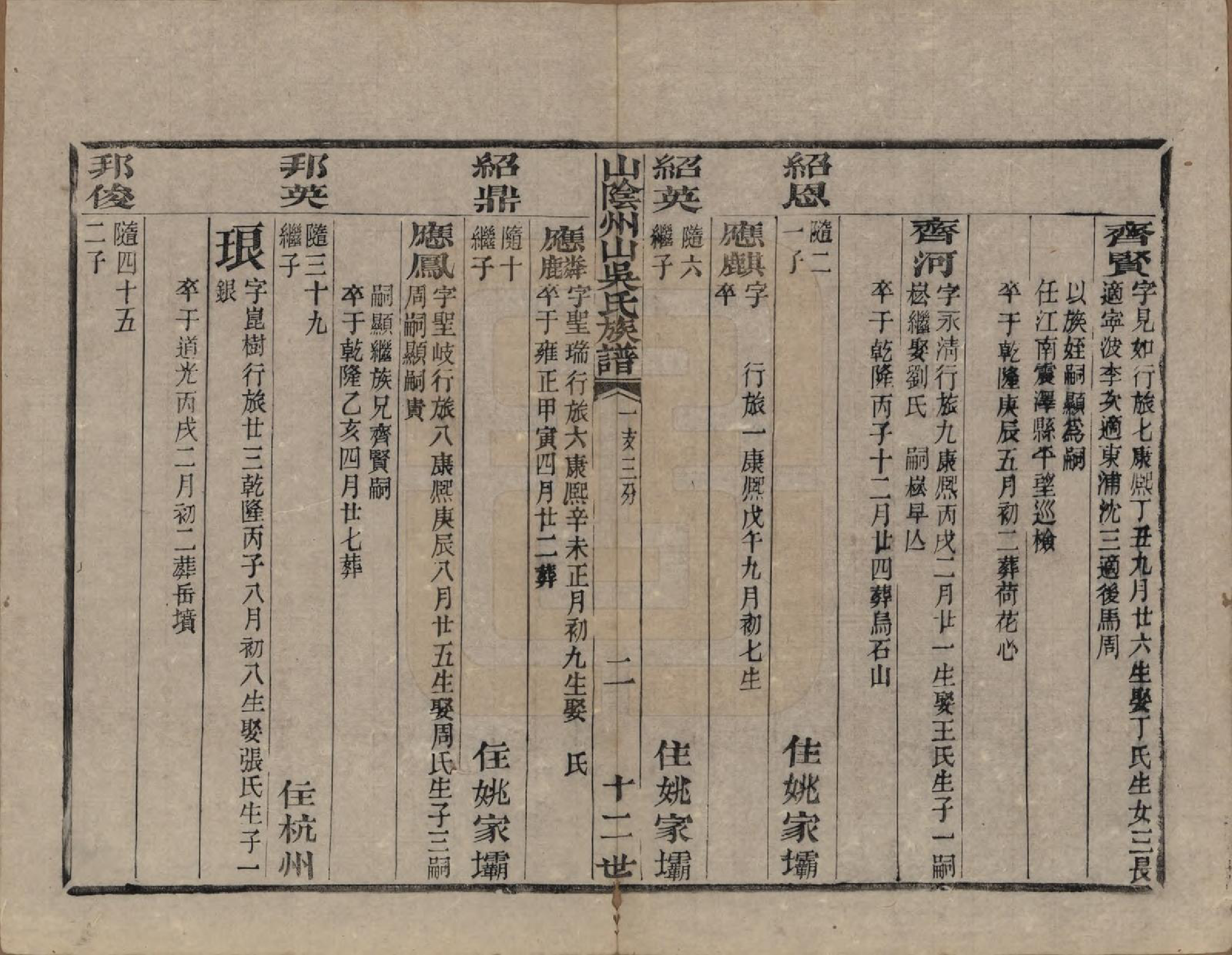 GTJP1683.吴.浙江绍兴.山阴县州山吴氏族谱三十一部.清道光十九年（1839）_013.pdf_第2页