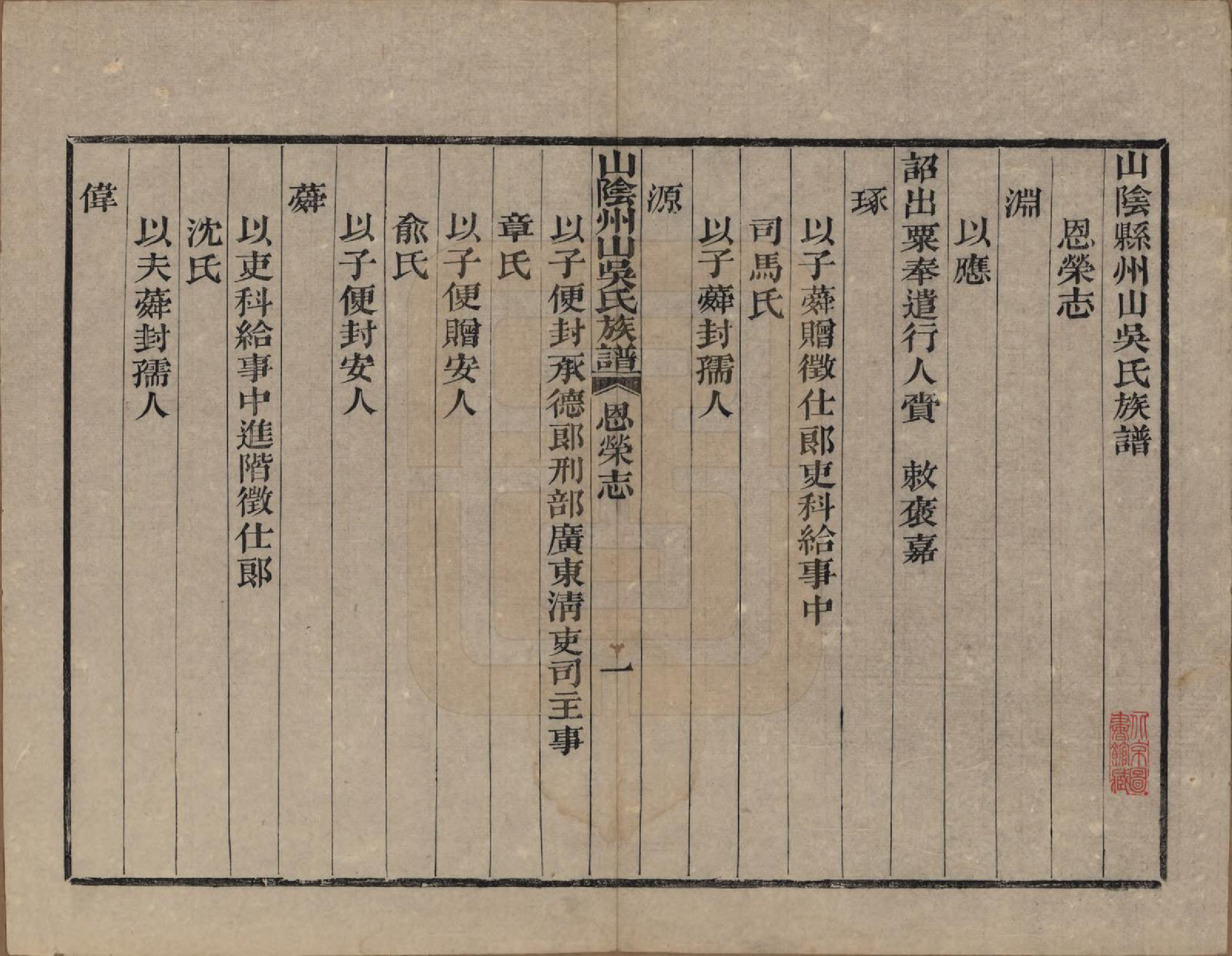 GTJP1683.吴.浙江绍兴.山阴县州山吴氏族谱三十一部.清道光十九年（1839）_029.pdf_第1页