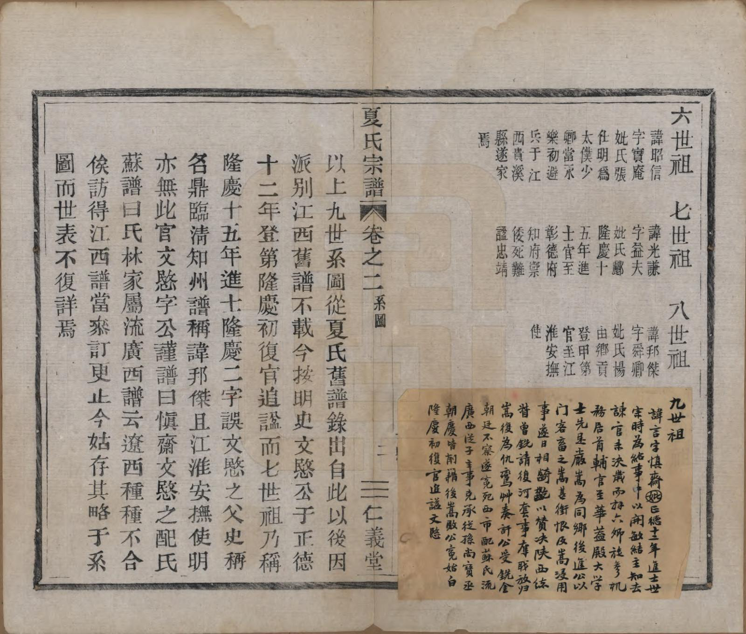 GTJP1734.夏.浙江余姚.夏氏宗谱三卷.清光绪十五年（1889）_002.pdf_第2页