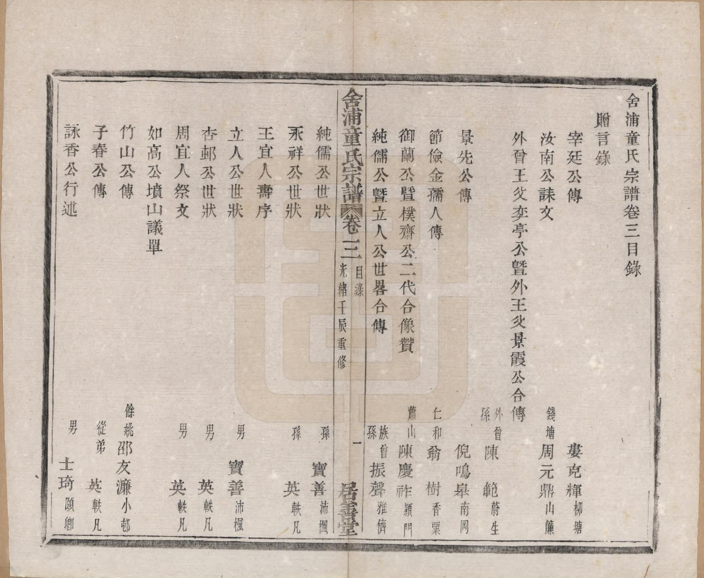 GTJP1433.童.浙江山阴.舍浦童氏宗谱二十三卷.清光绪十八年（1892）_003.pdf_第1页