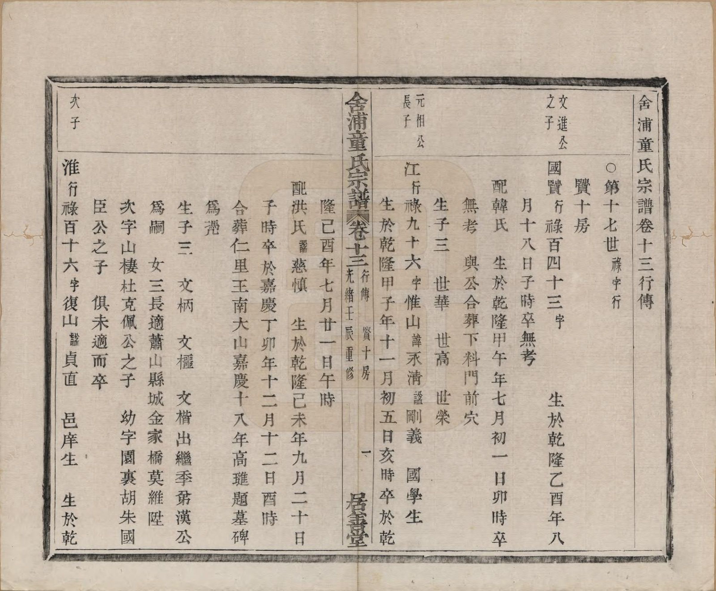 GTJP1433.童.浙江山阴.舍浦童氏宗谱二十三卷.清光绪十八年（1892）_013.pdf_第1页