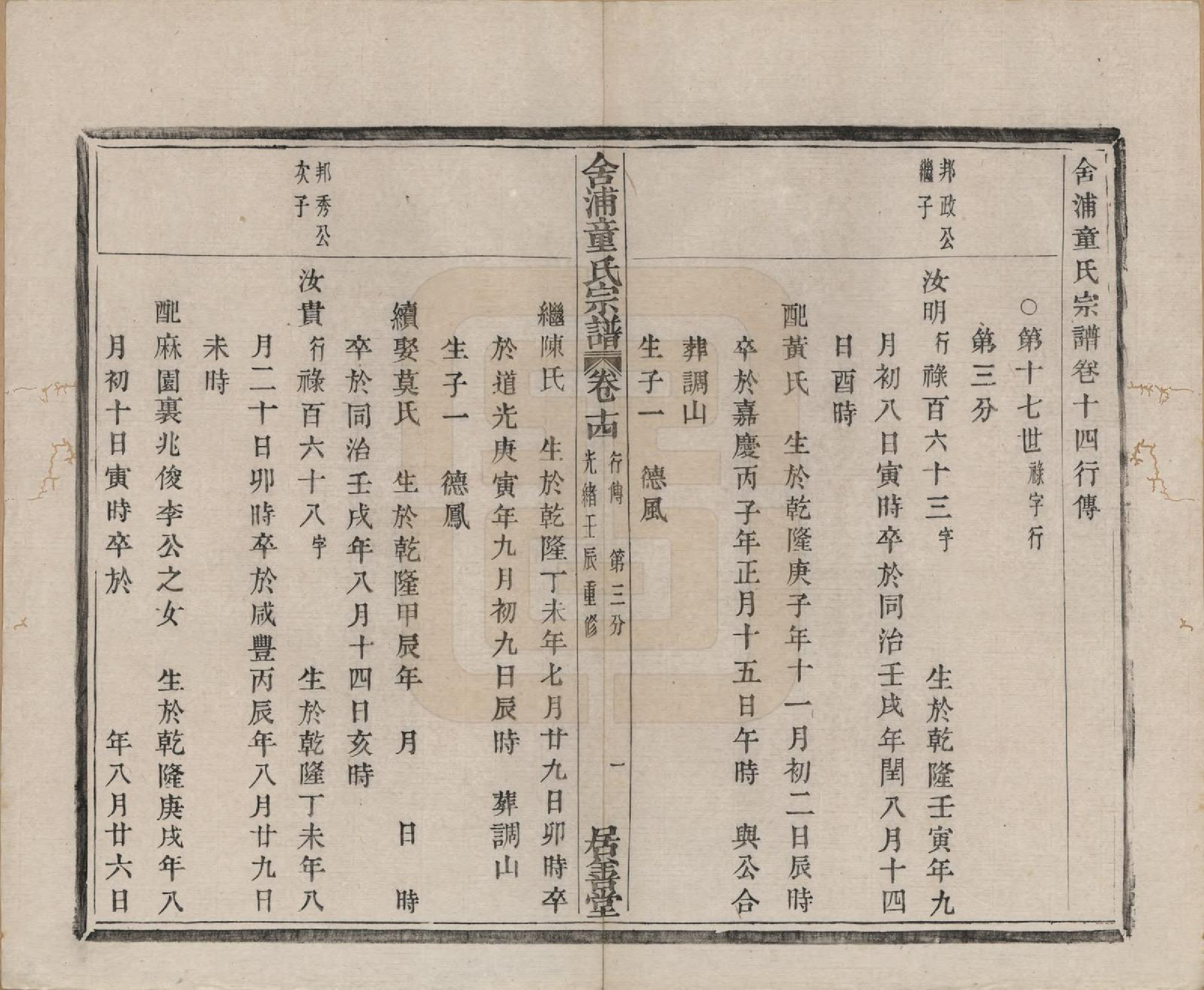 GTJP1433.童.浙江山阴.舍浦童氏宗谱二十三卷.清光绪十八年（1892）_014.pdf_第1页