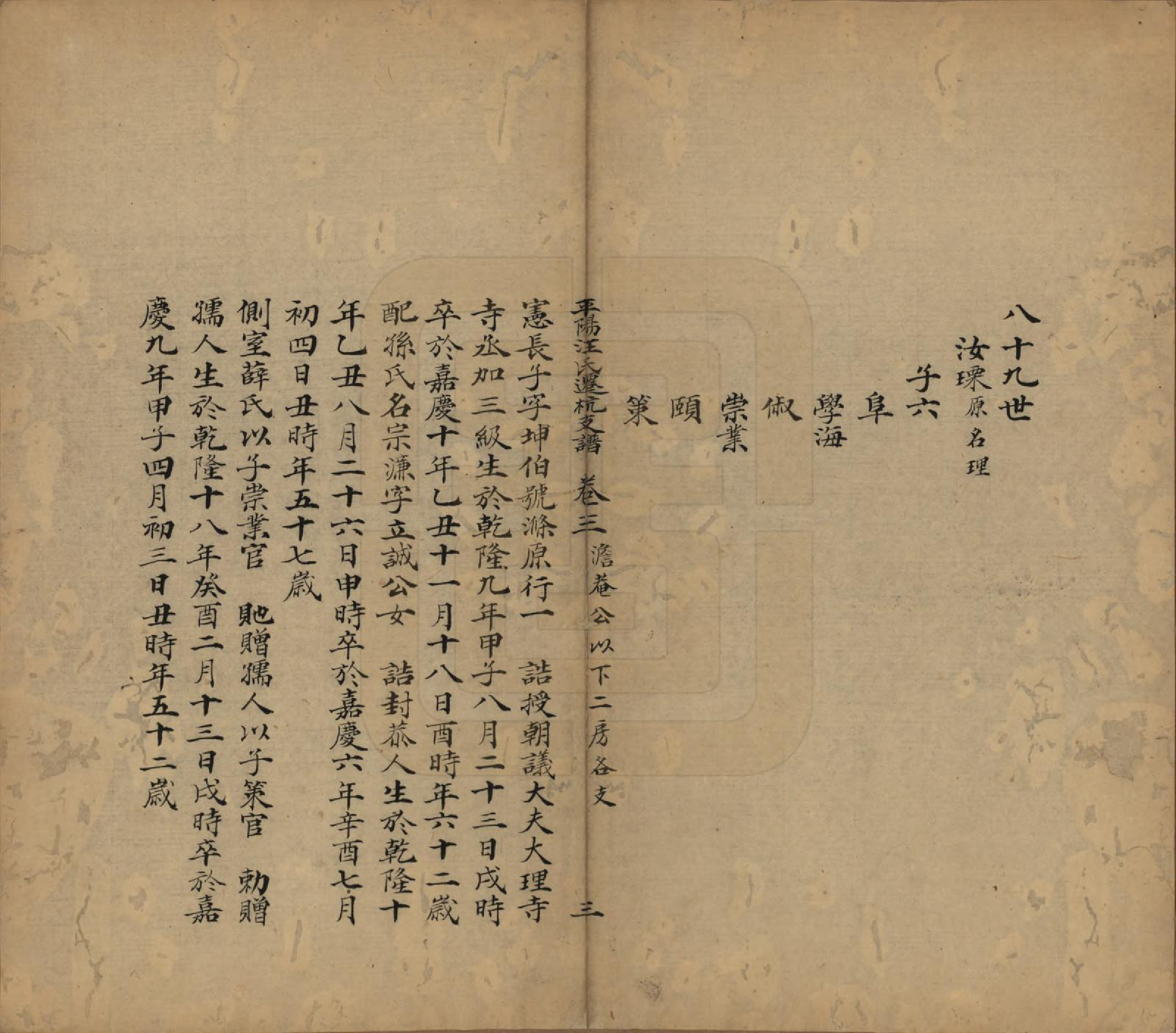 GTJP1465.汪.浙江杭州.平阳汪氏迁杭支谱五卷.清道光九年（1829）_003.pdf_第2页