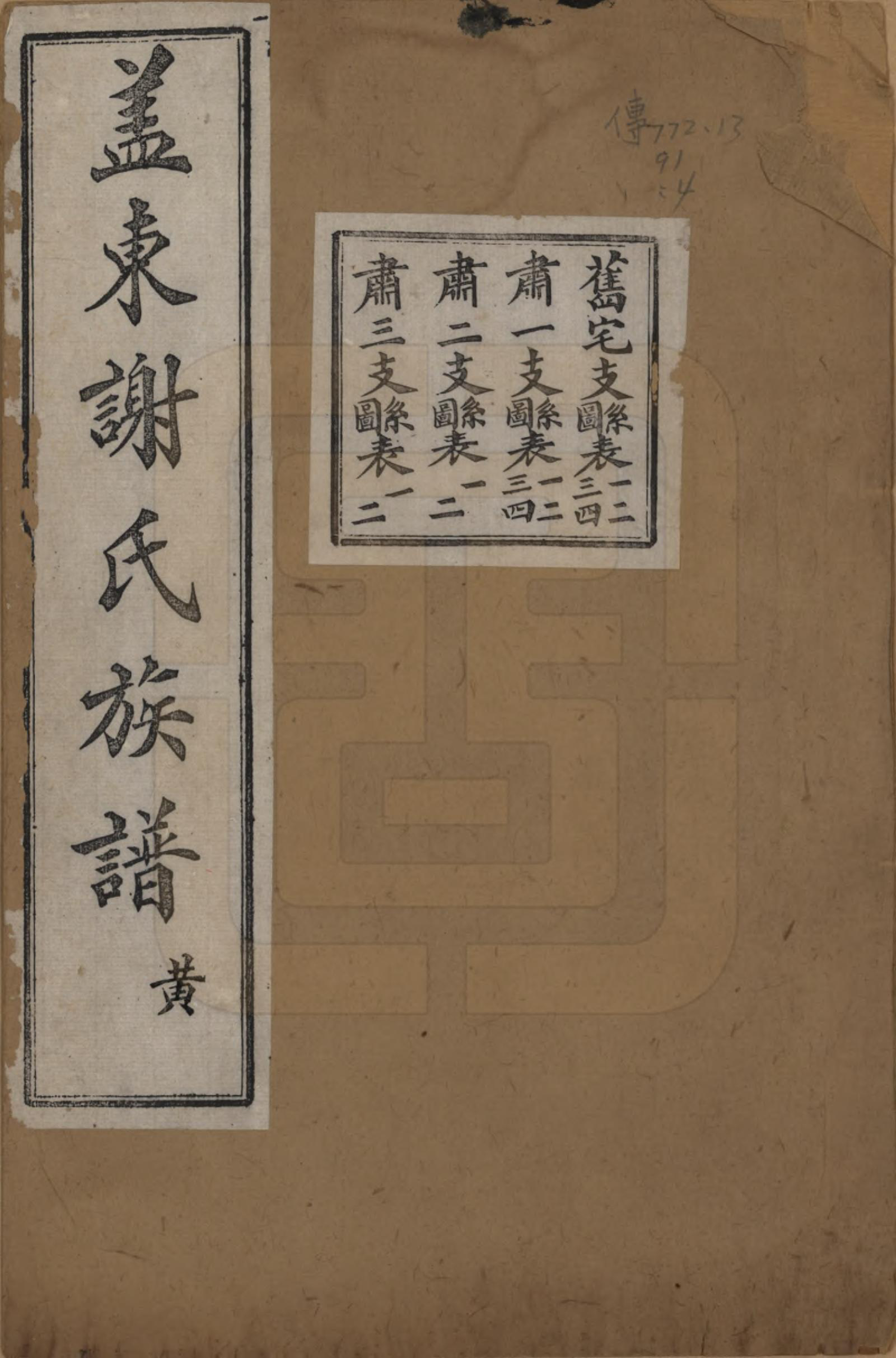 GTJP1786.谢.浙江上虞.盖东谢氏族谱.民国十四年（1925）_004.pdf_第1页