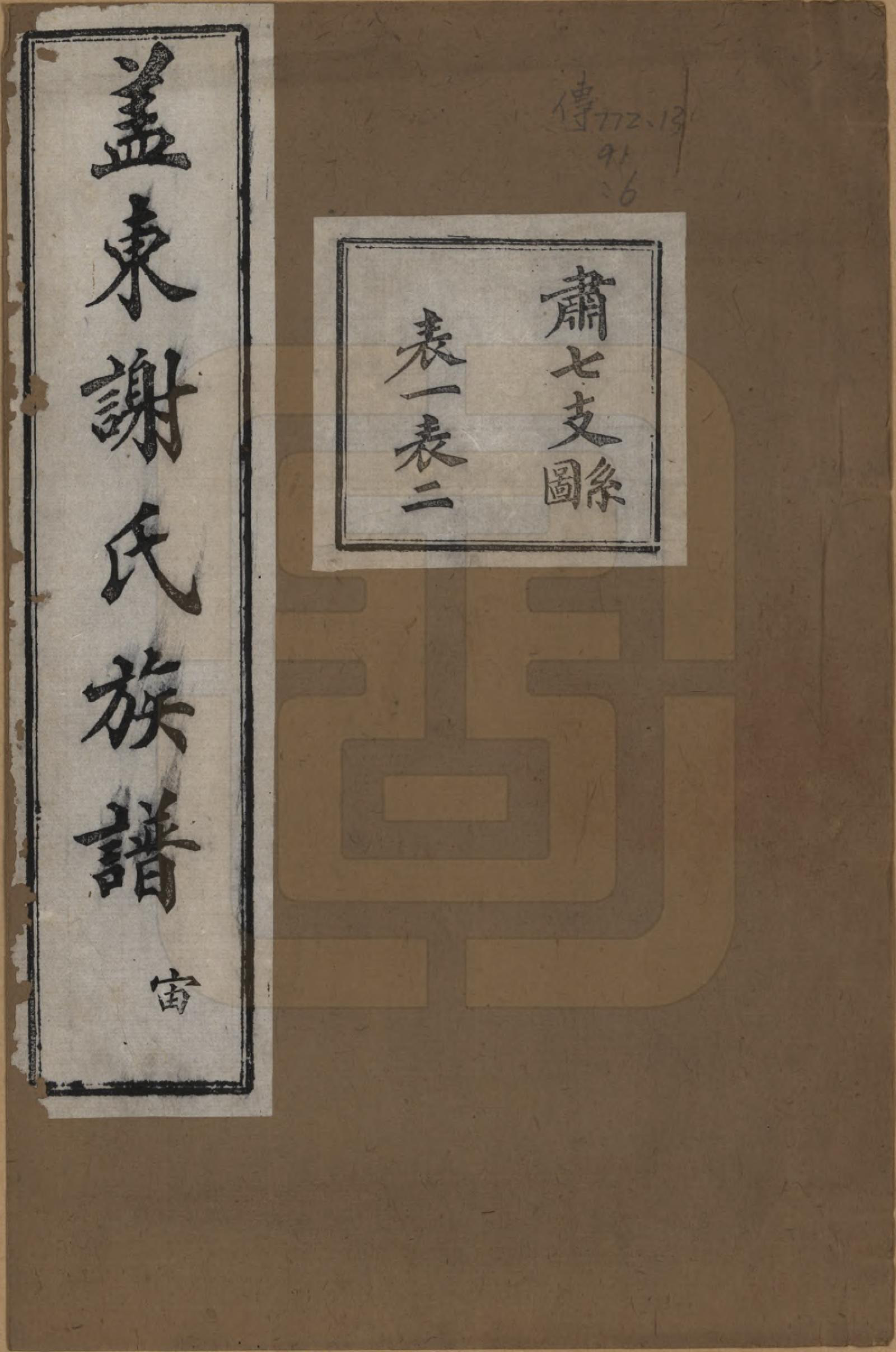 GTJP1786.谢.浙江上虞.盖东谢氏族谱.民国十四年（1925）_006.pdf_第1页