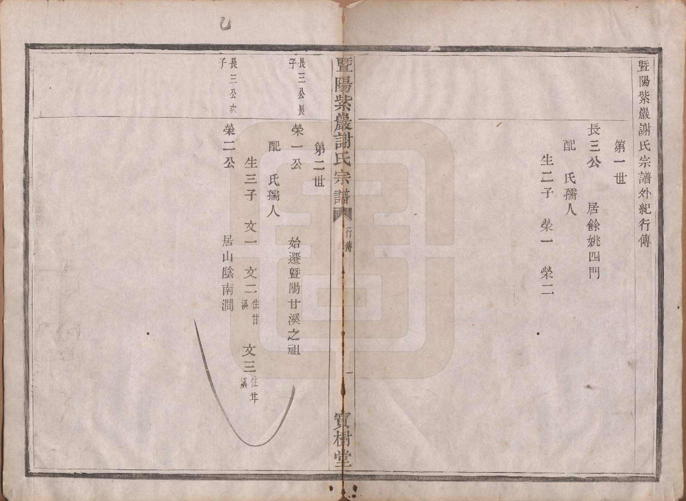 GTJP1795.谢.浙江诸暨.暨阳紫巖谢氏宗谱二卷.清光绪四年（1878）_002.pdf_第1页