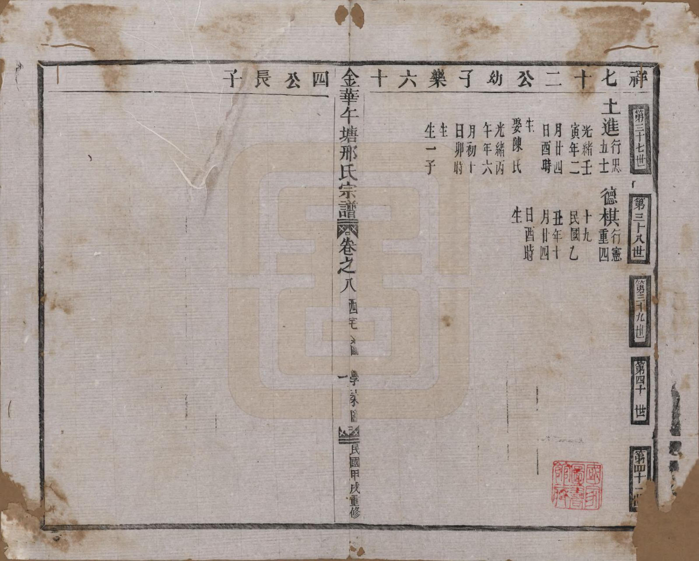 GTJP1803.邢.浙江金华.金华午塘邢氏宗谱十二卷.民国二十三年（1934）_008.pdf_第1页