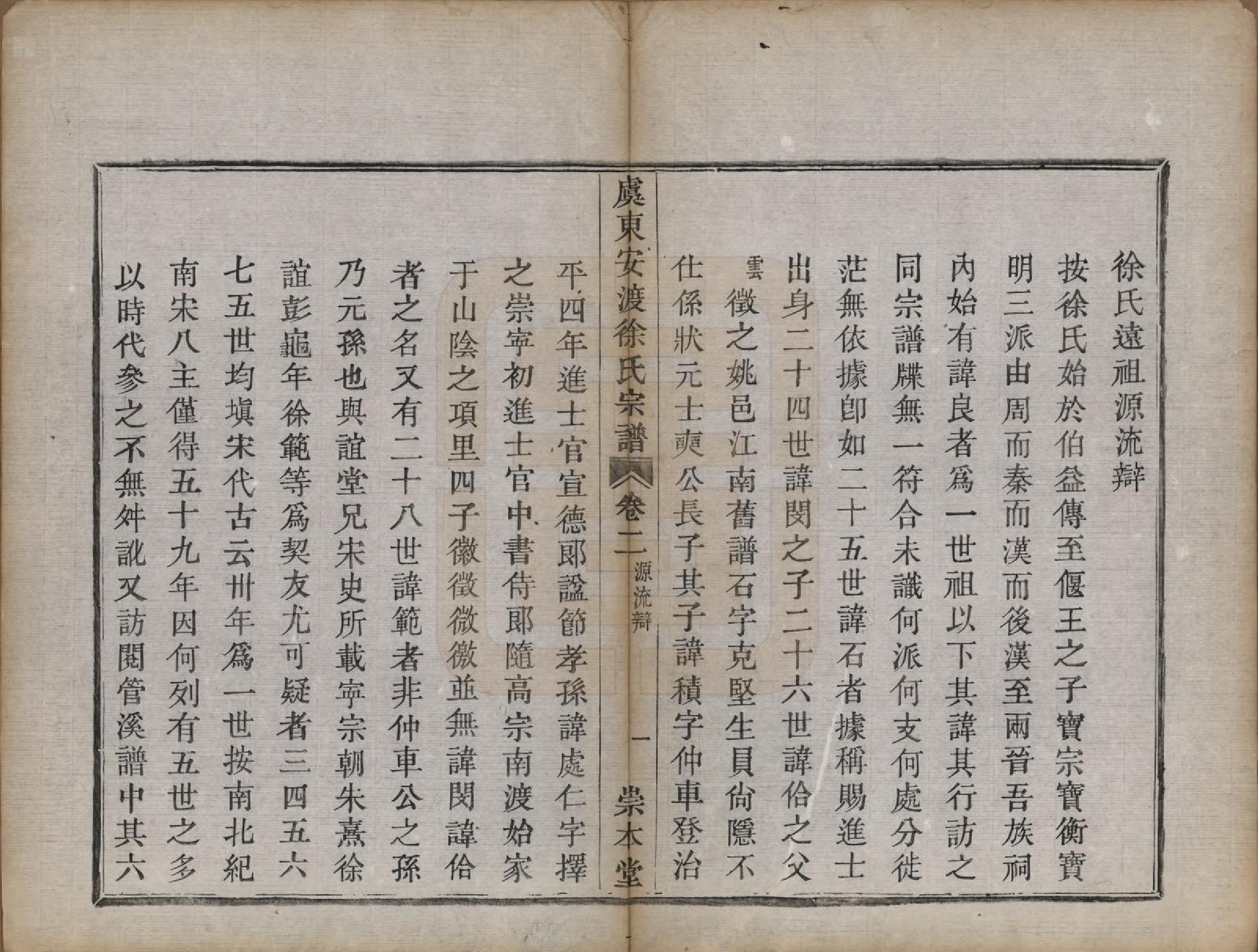 GTJP1858.徐.浙江上虞.虞东徐氏宗谱四卷.清光绪二十六年（1900）_002.pdf_第1页