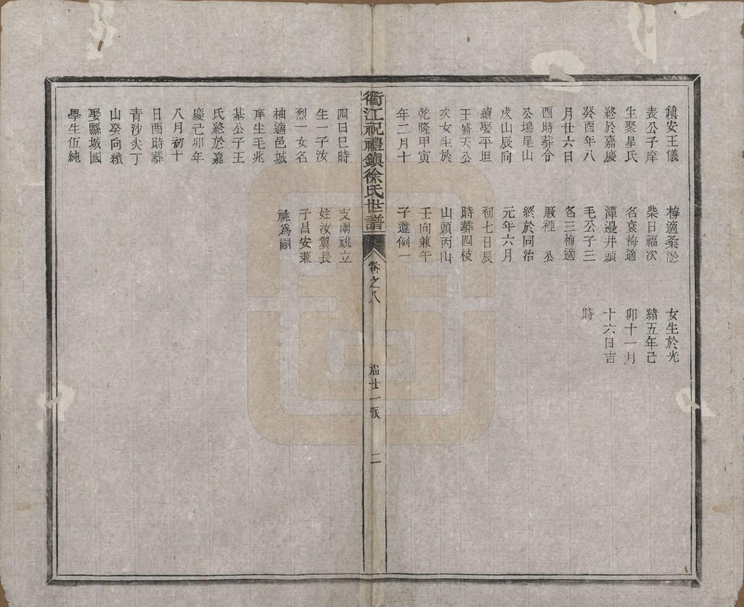 GTJP1864.徐.浙江衢县.衢江祝礼镇徐氏世谱十六卷.清光绪六年（1880）_008.pdf_第2页