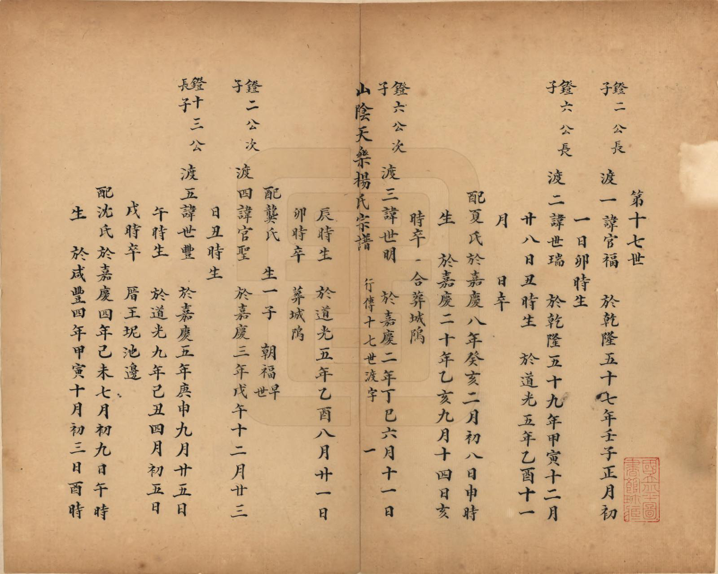 GTJP1977.杨.浙江绍兴.山阴天乐杨氏宗谱十四卷.清光绪八年（1882）_005.pdf_第1页