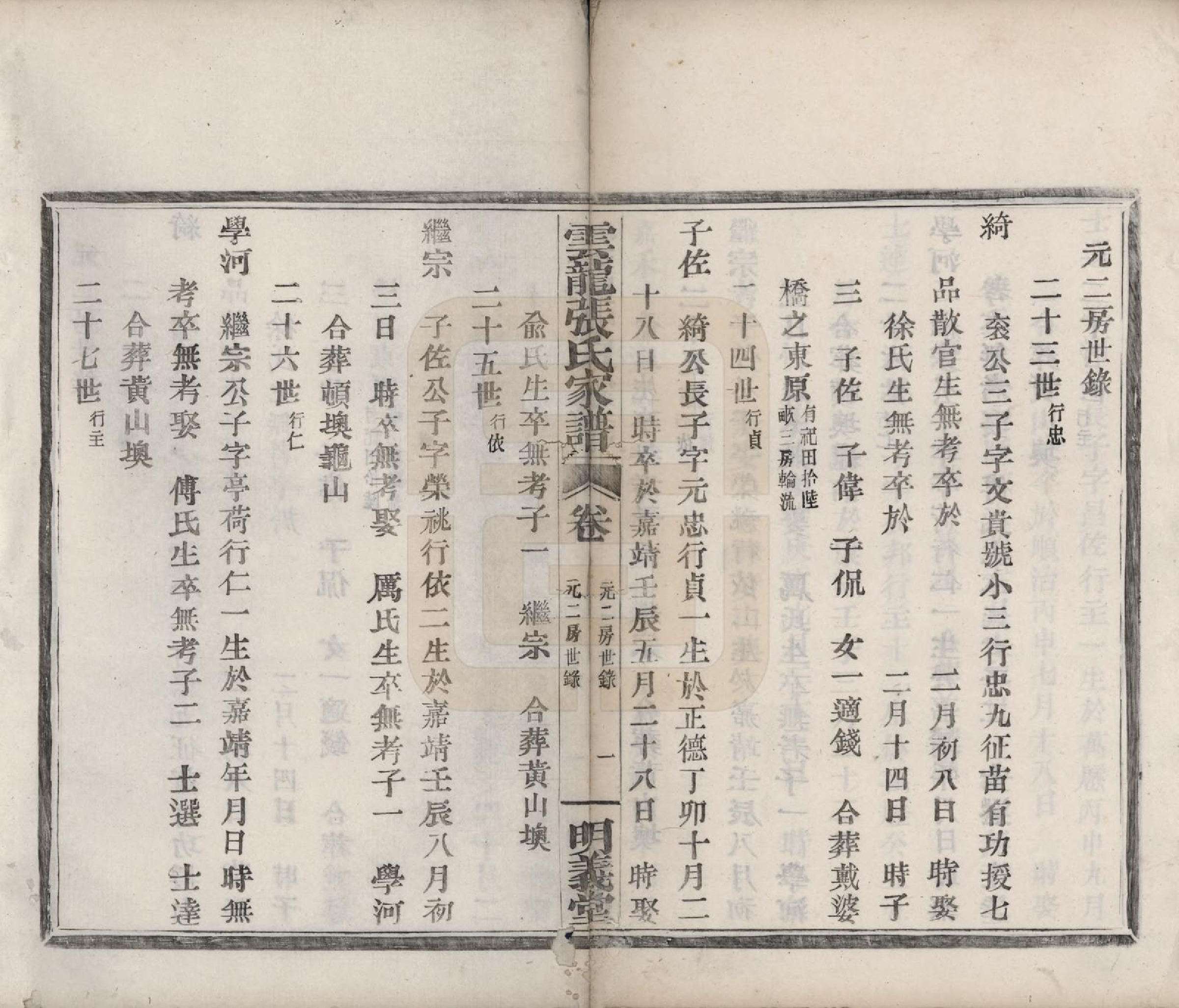 GTJP2171.张.浙江鄞县.云龙张氏宗谱.清同治十年(1871)_005.pdf_第1页