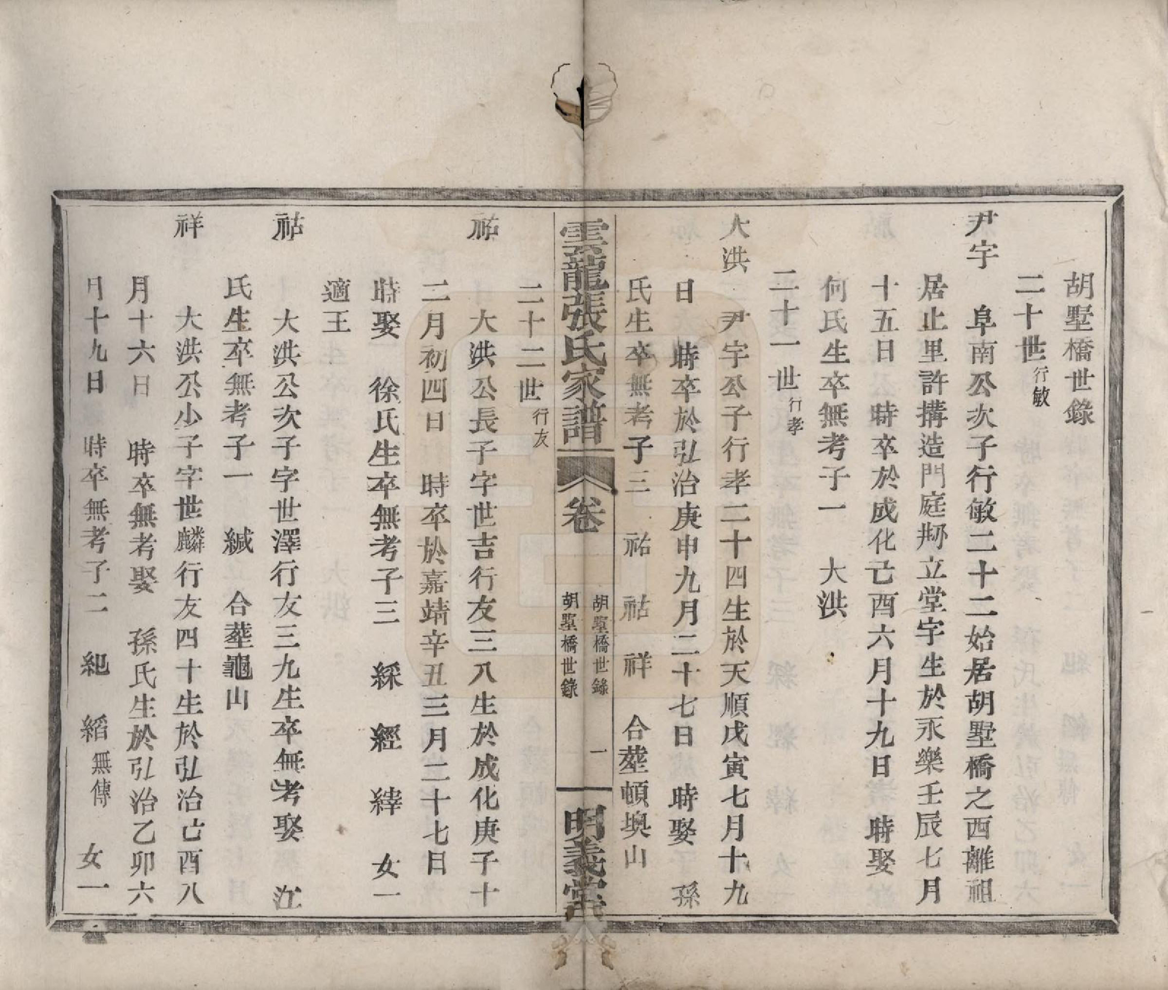 GTJP2171.张.浙江鄞县.云龙张氏宗谱.清同治十年(1871)_006.pdf_第1页