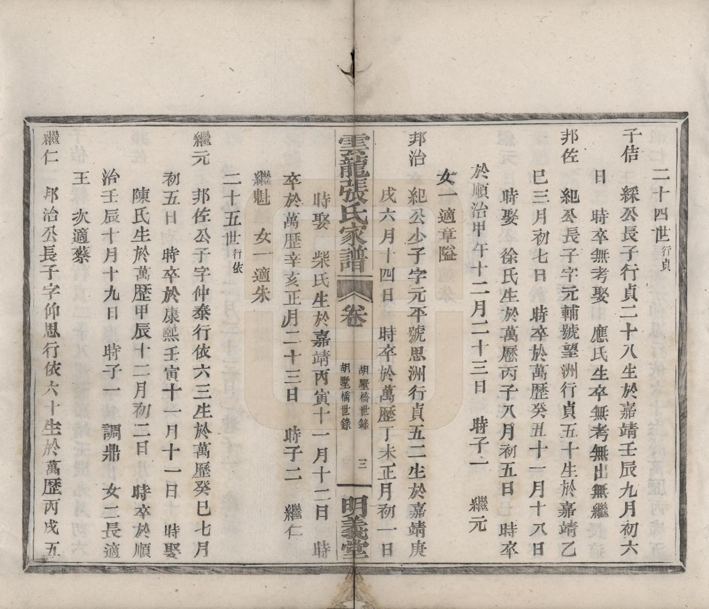 GTJP2171.张.浙江鄞县.云龙张氏宗谱.清同治十年(1871)_006.pdf_第3页