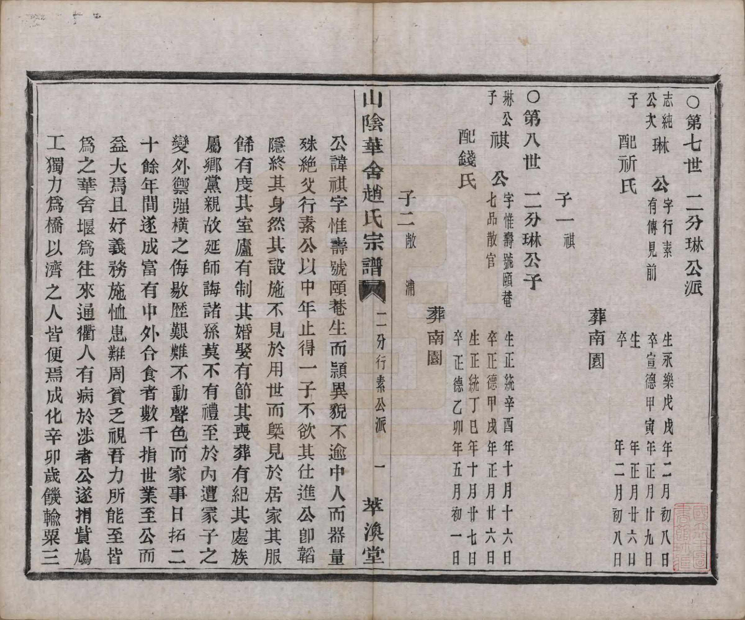 GTJP2231.赵.浙江绍兴.山阴华舍赵氏宗谱十八卷.清光绪十年（1884）_009.pdf_第1页