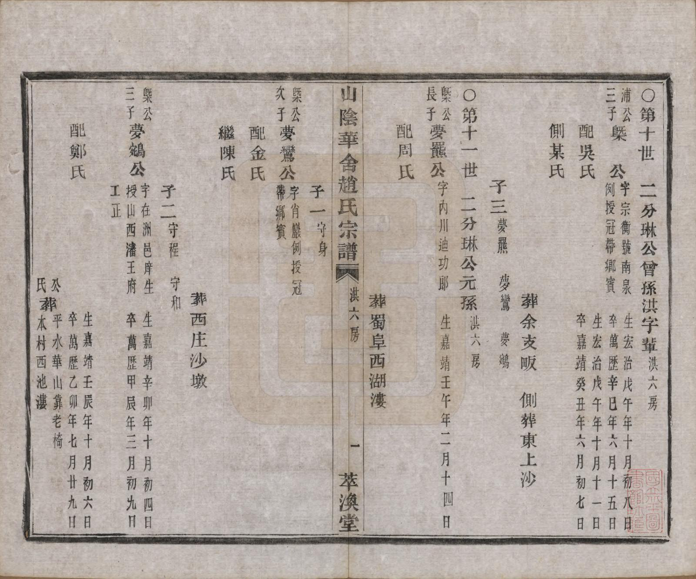 GTJP2231.赵.浙江绍兴.山阴华舍赵氏宗谱十八卷.清光绪十年（1884）_012.pdf_第1页