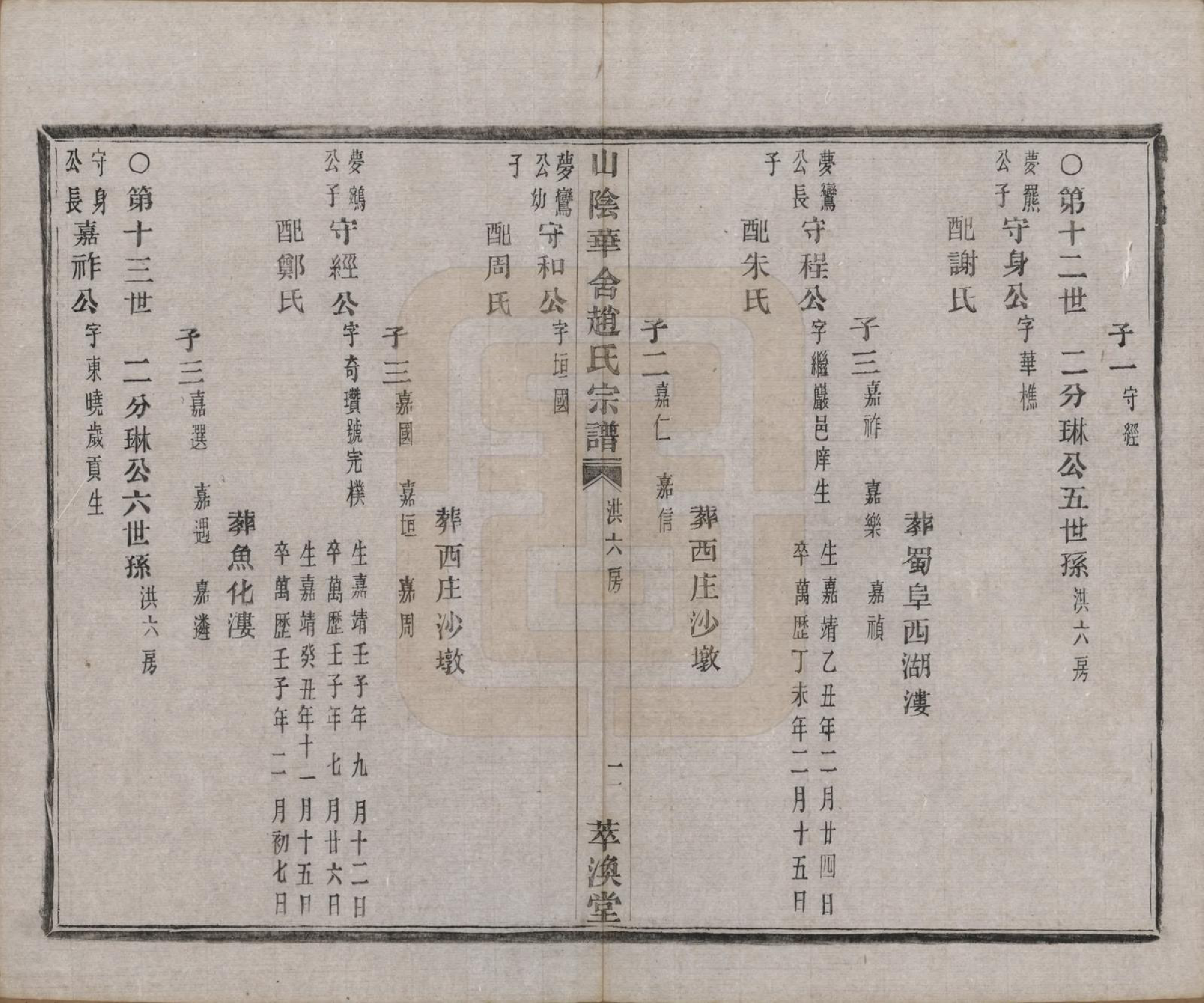 GTJP2231.赵.浙江绍兴.山阴华舍赵氏宗谱十八卷.清光绪十年（1884）_012.pdf_第2页