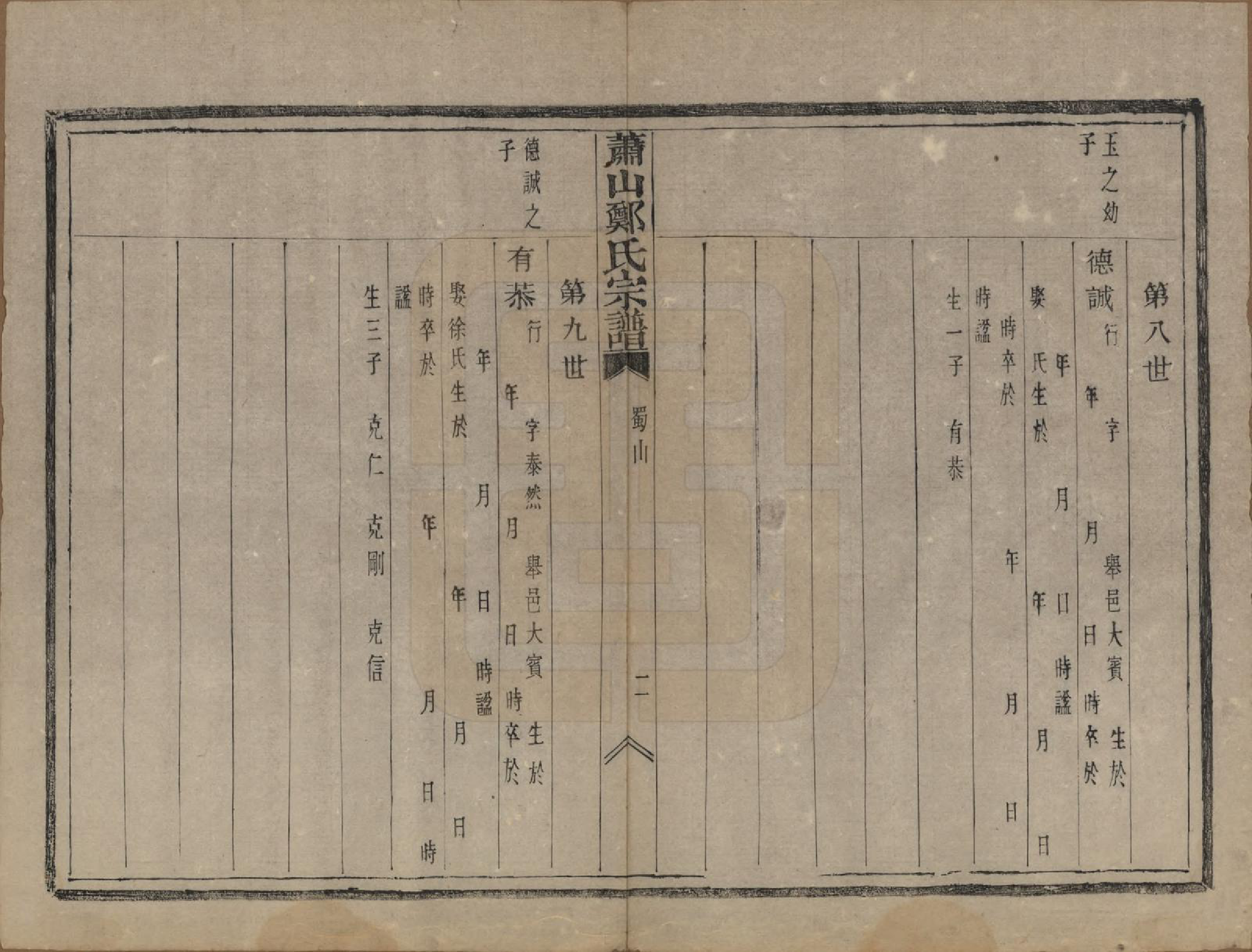 GTJP2249.郑.浙江萧山.萧山郑氏宗谱十二卷.清光绪二十二年（1896）_008.pdf_第2页