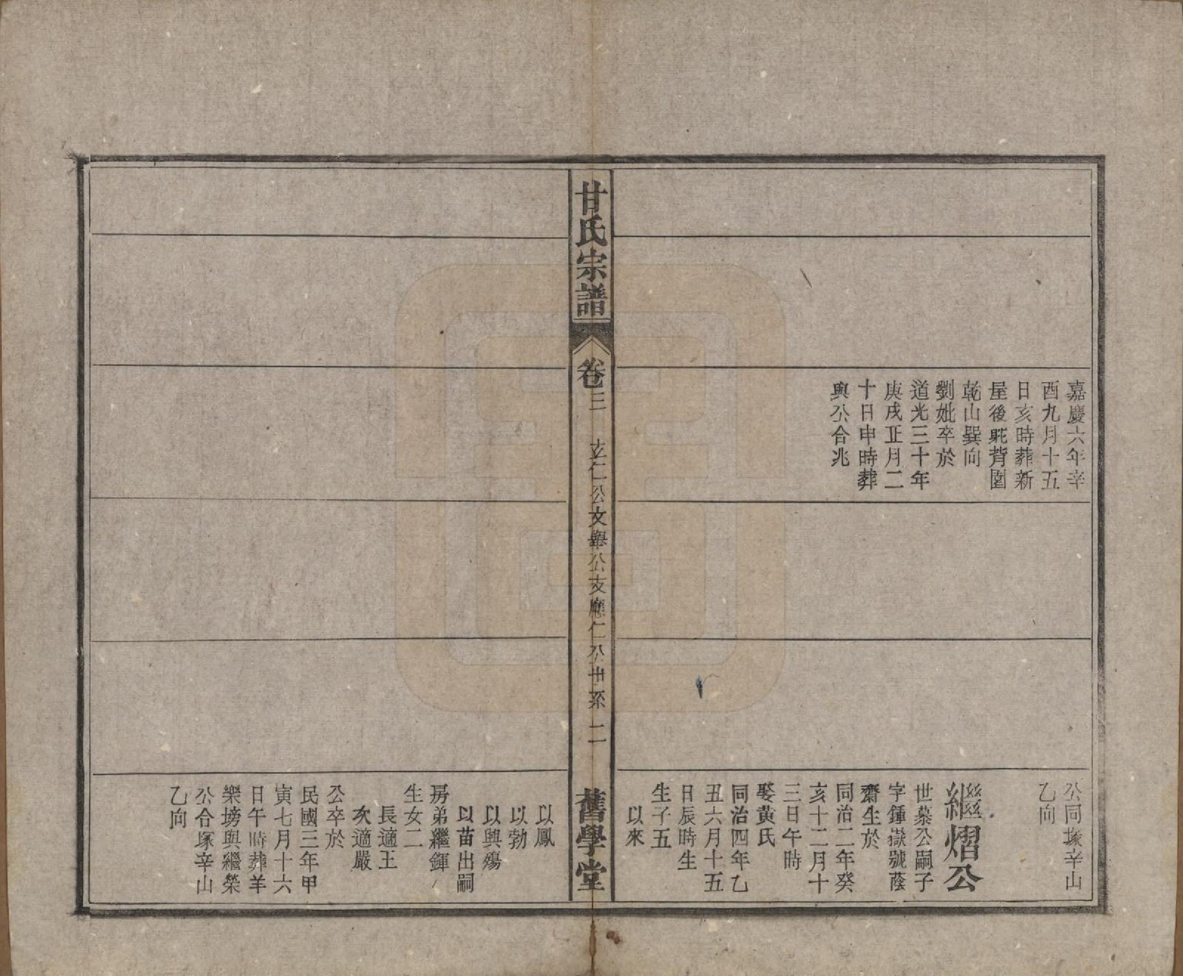 GTJP0373.甘.安徽太湖.太湖甘氏宗谱十九卷首一卷.民国十八年（1929）_003.pdf_第2页