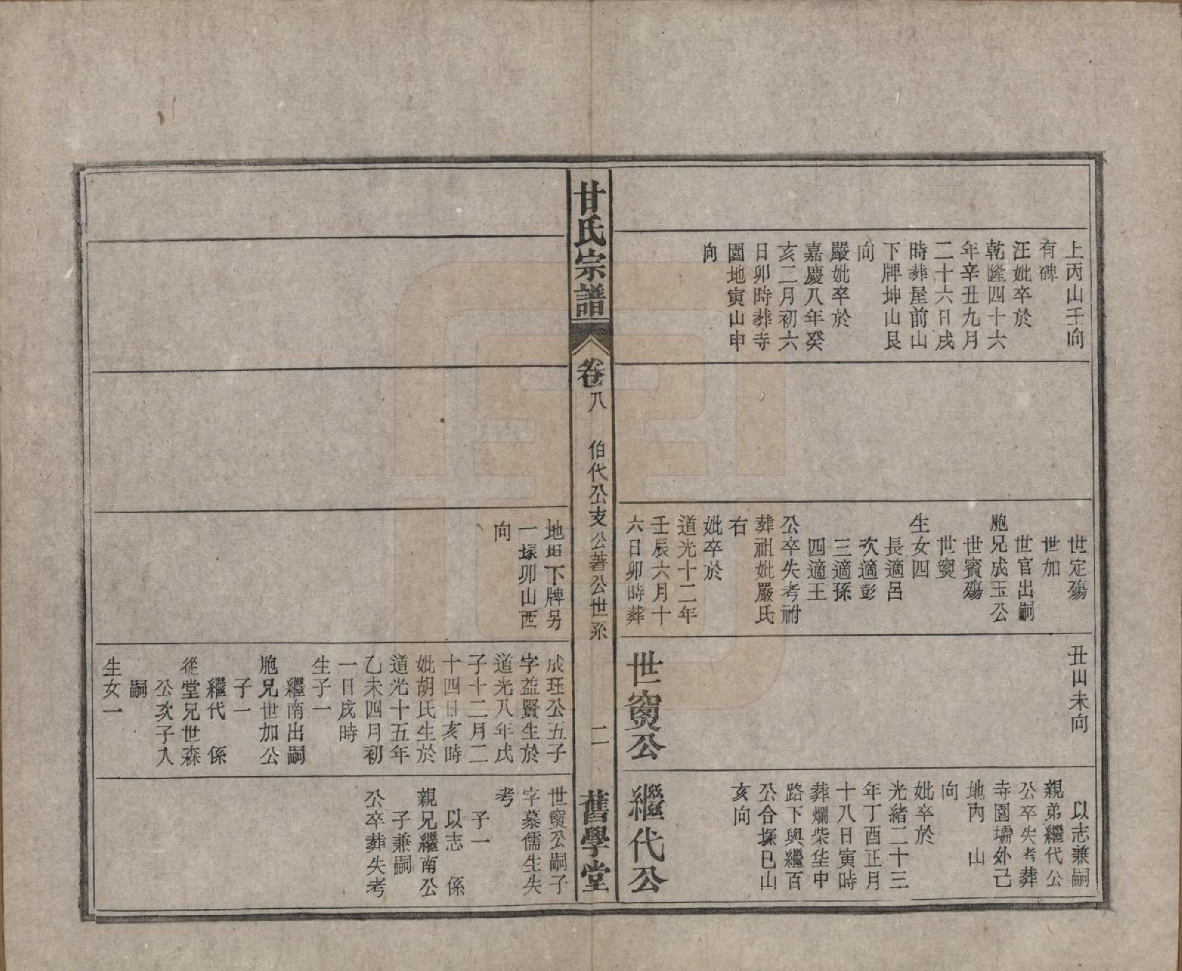 GTJP0373.甘.安徽太湖.太湖甘氏宗谱十九卷首一卷.民国十八年（1929）_008.pdf_第2页