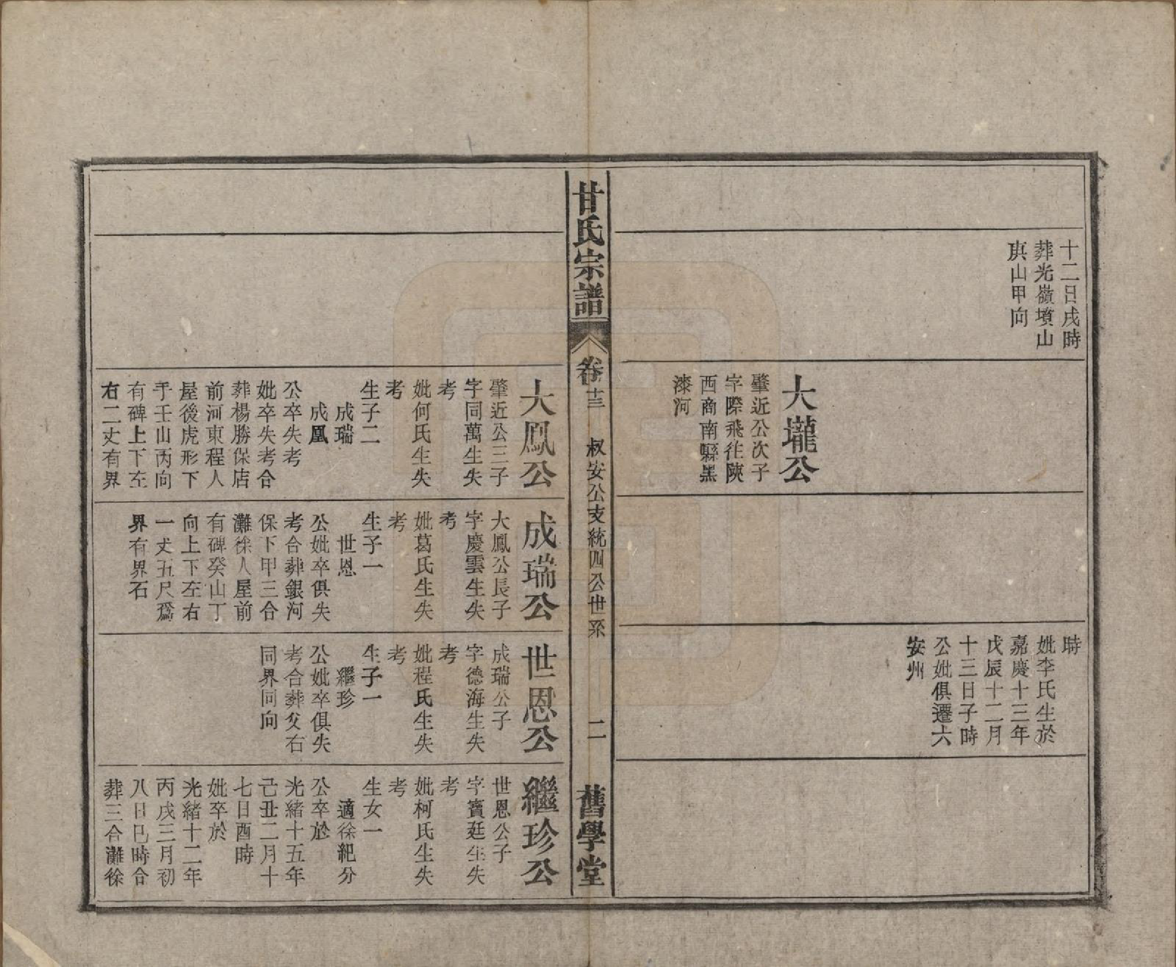 GTJP0373.甘.安徽太湖.太湖甘氏宗谱十九卷首一卷.民国十八年（1929）_013.pdf_第2页