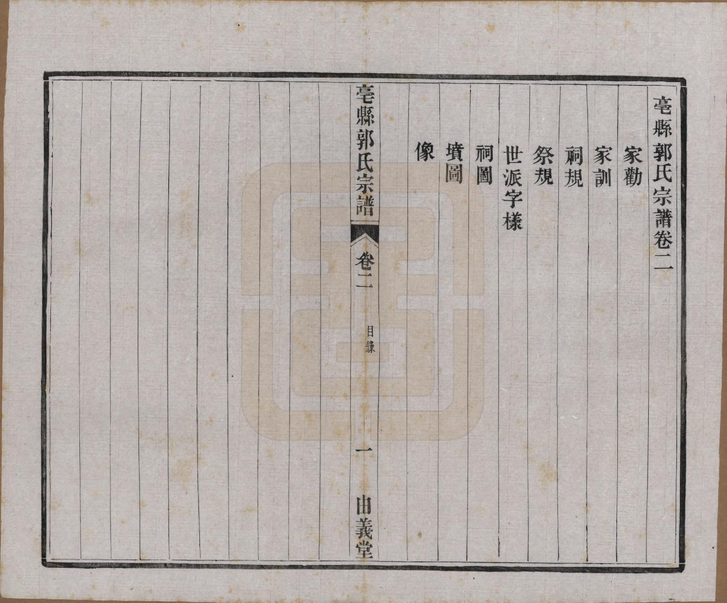 GTJP0455.郭.安徽毫县.毫县郭氏宗谱十卷.民国十五年（1926）_002.pdf_第1页