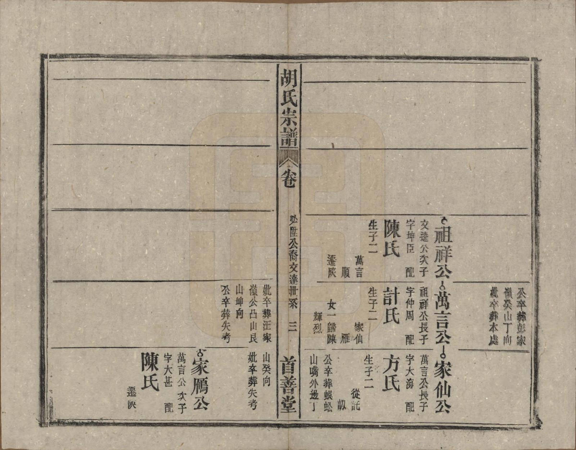 GTJP0516.胡.安徽太湖.太湖县胡氏宗谱六卷首一卷.民国二十八年（1939）_006.pdf_第3页