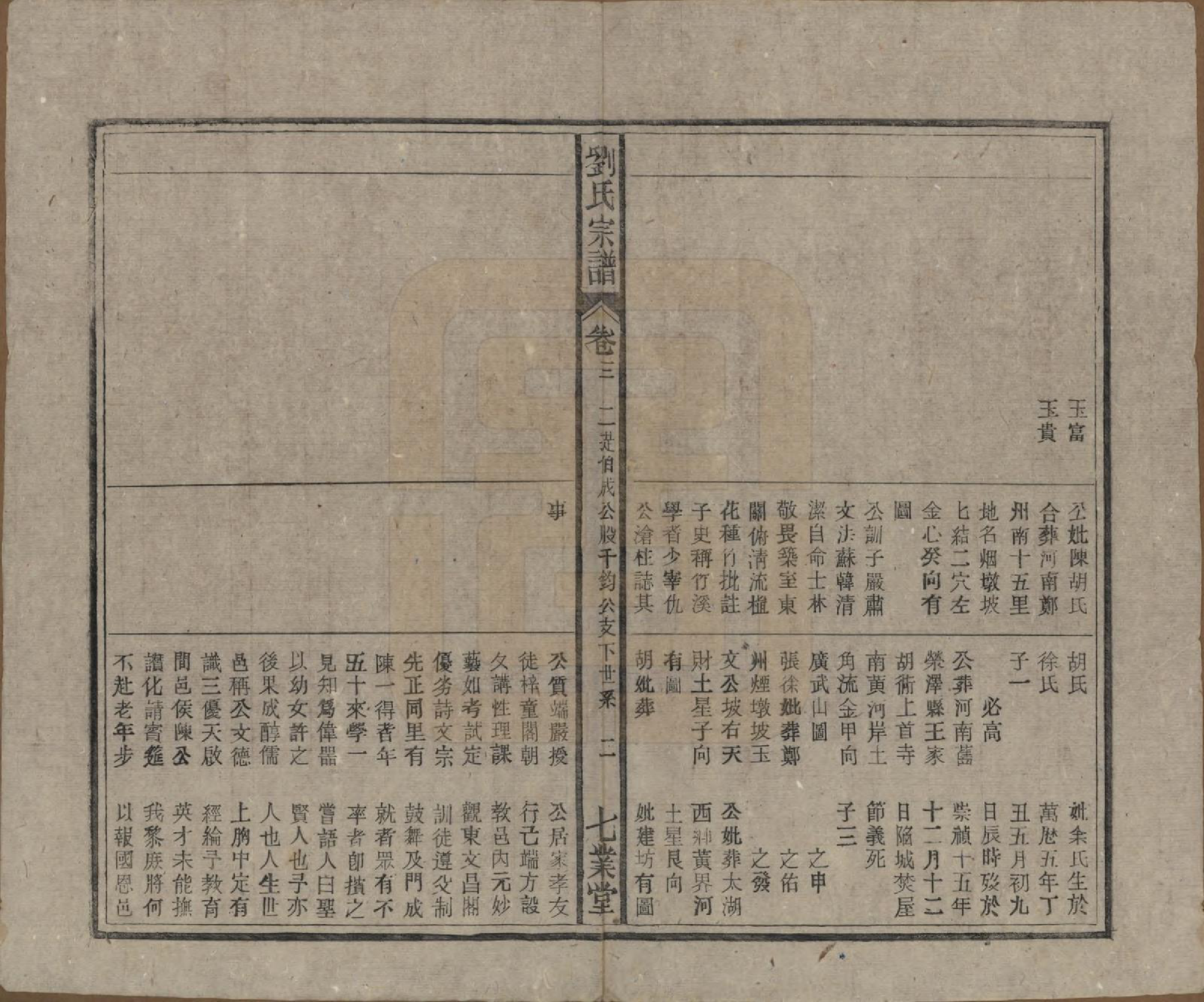 GTJP0930.刘.安徽太湖.刘世宗谱七卷首三卷末一卷.民国三十二年（1943）_003.pdf_第2页