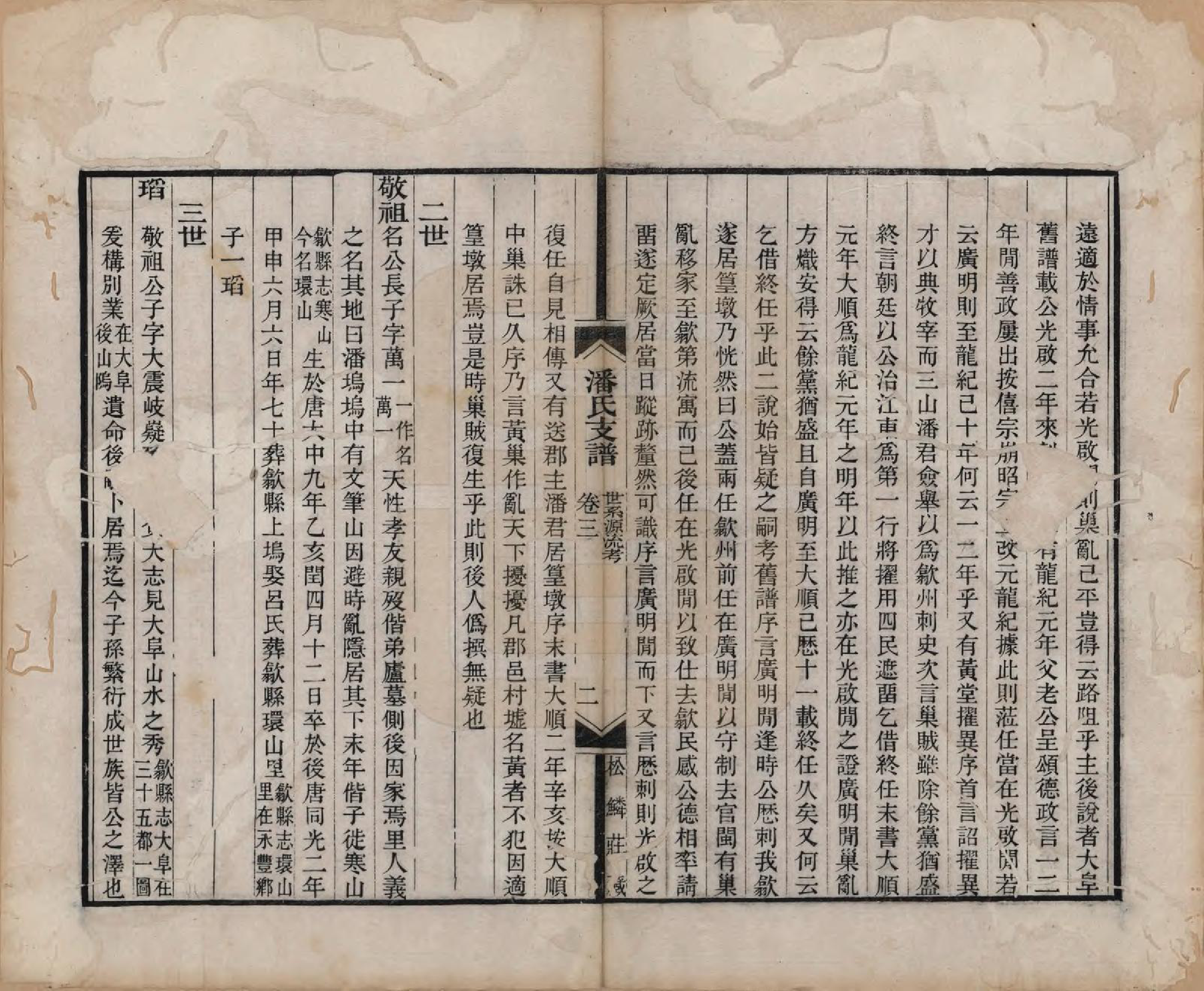 GTJP1131.潘.安徽歙县.大阜潘氏支谱二十四卷首一卷.清同治八年（1869）_003.pdf_第2页