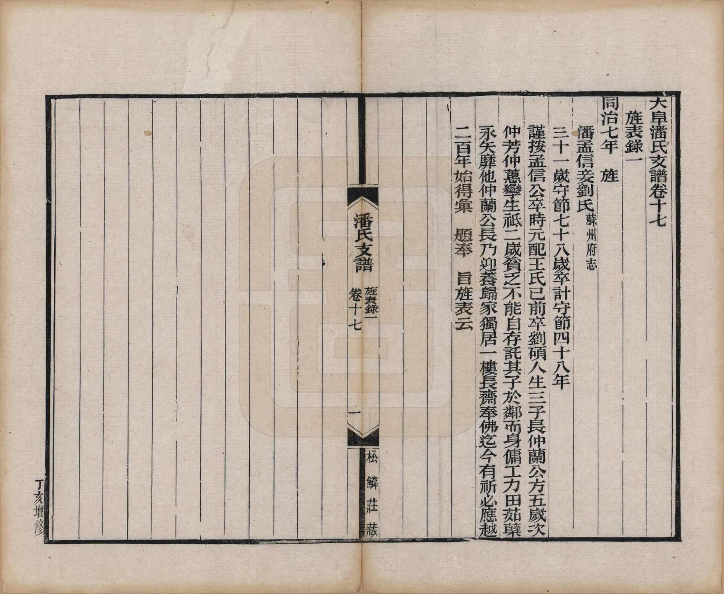 GTJP1131.潘.安徽歙县.大阜潘氏支谱二十四卷首一卷.清同治八年（1869）_017.pdf_第1页