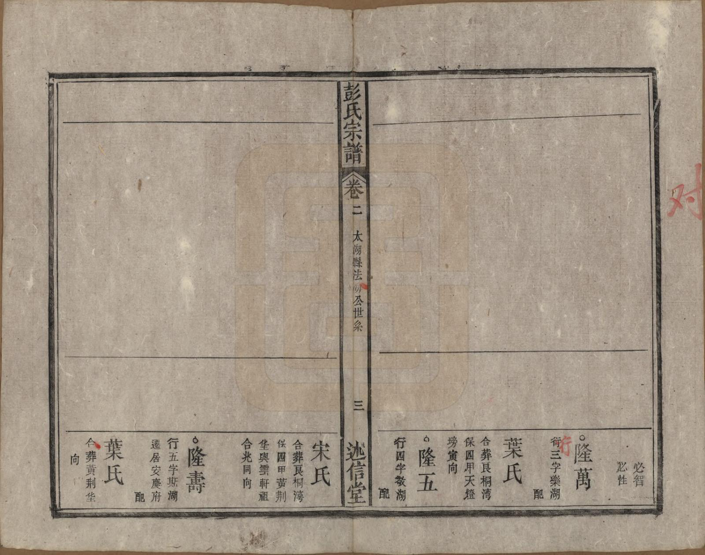 GTJP1146.彭.安徽.彭氏宗谱二十五卷首一卷末一卷.清同治六年（1867）_002.pdf_第3页