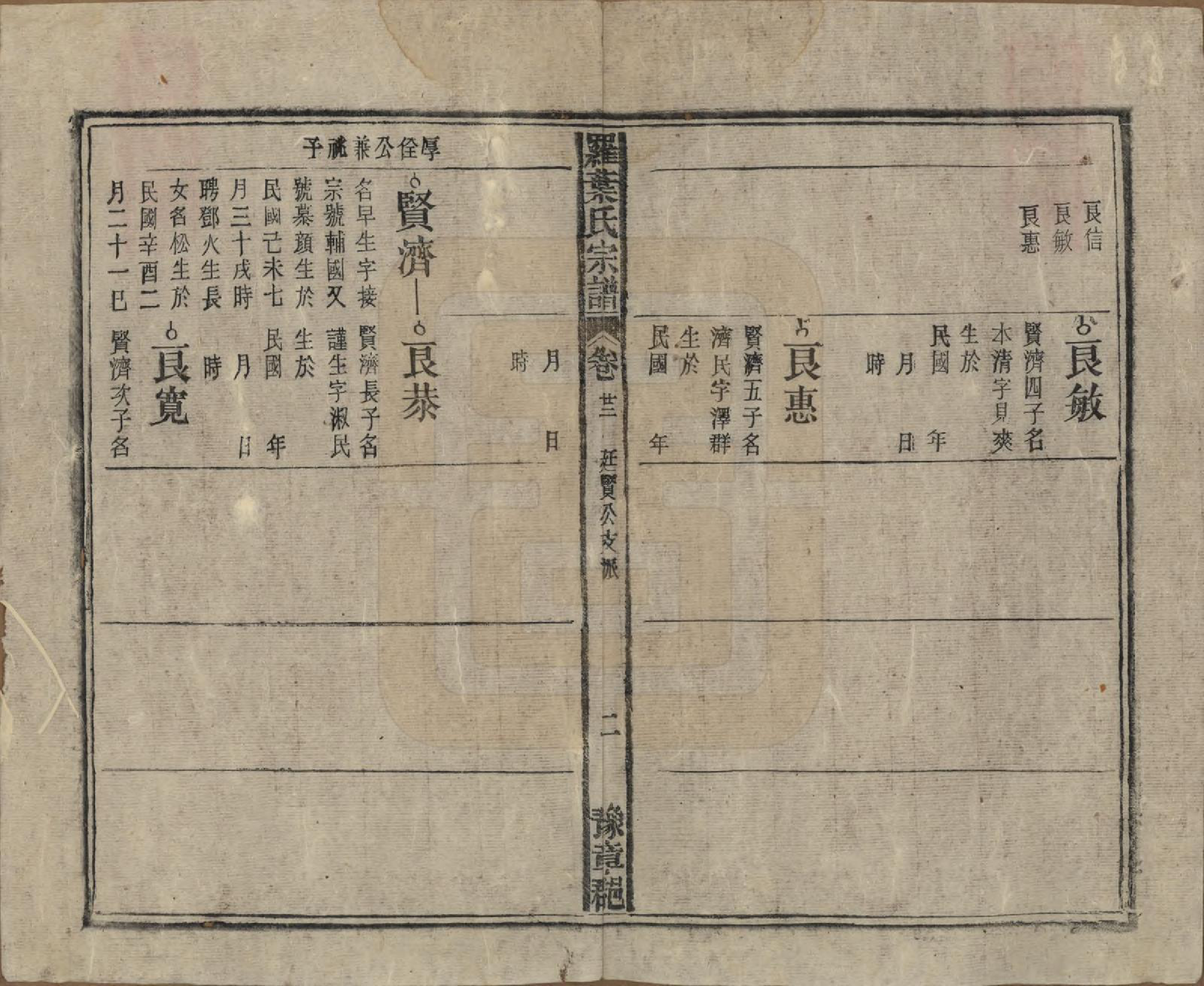 GTJP1034.罗.安徽宿松.宿松县罗叶氏宗谱.民国32年[1943]_022.pdf_第2页