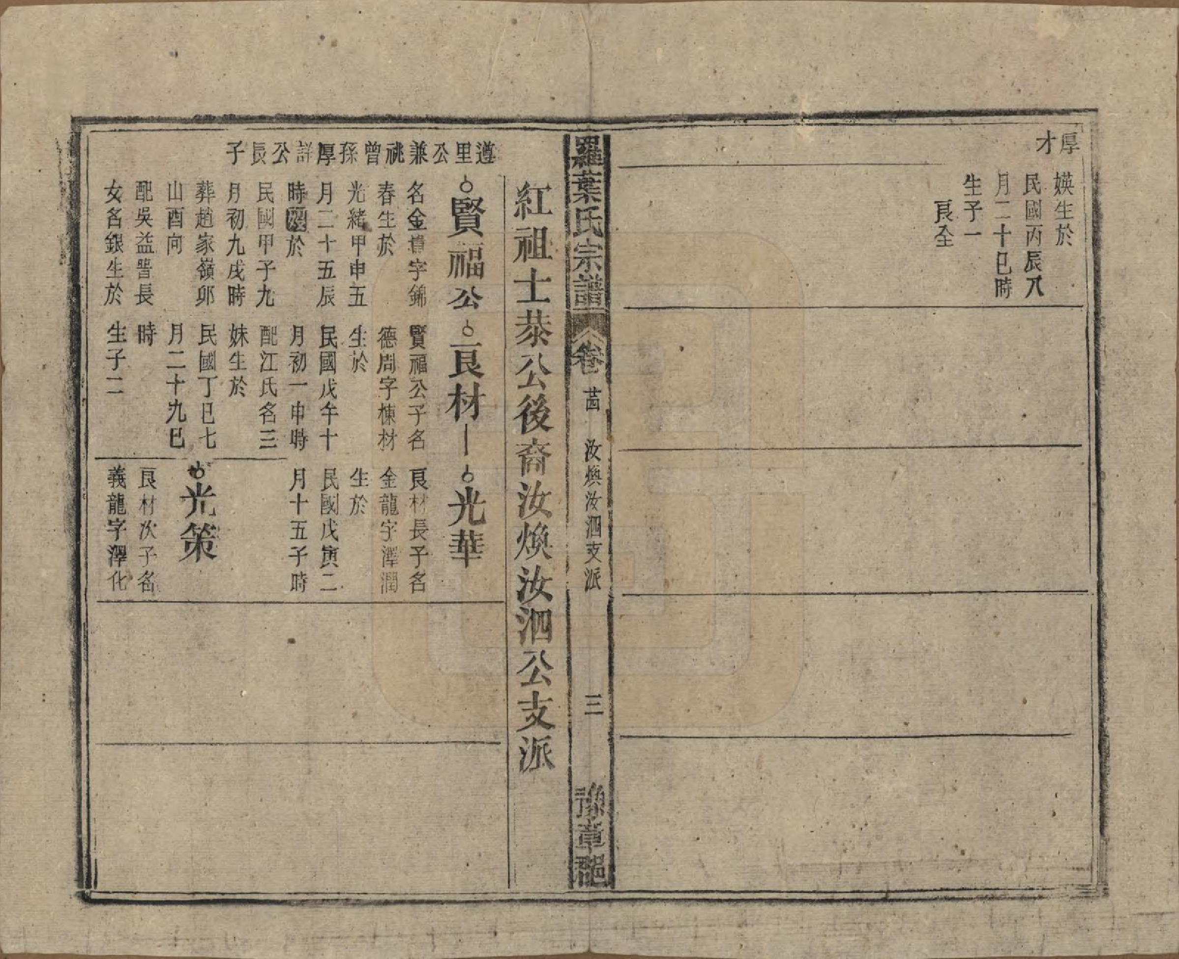 GTJP1034.罗.安徽宿松.宿松县罗叶氏宗谱.民国32年[1943]_024.pdf_第3页