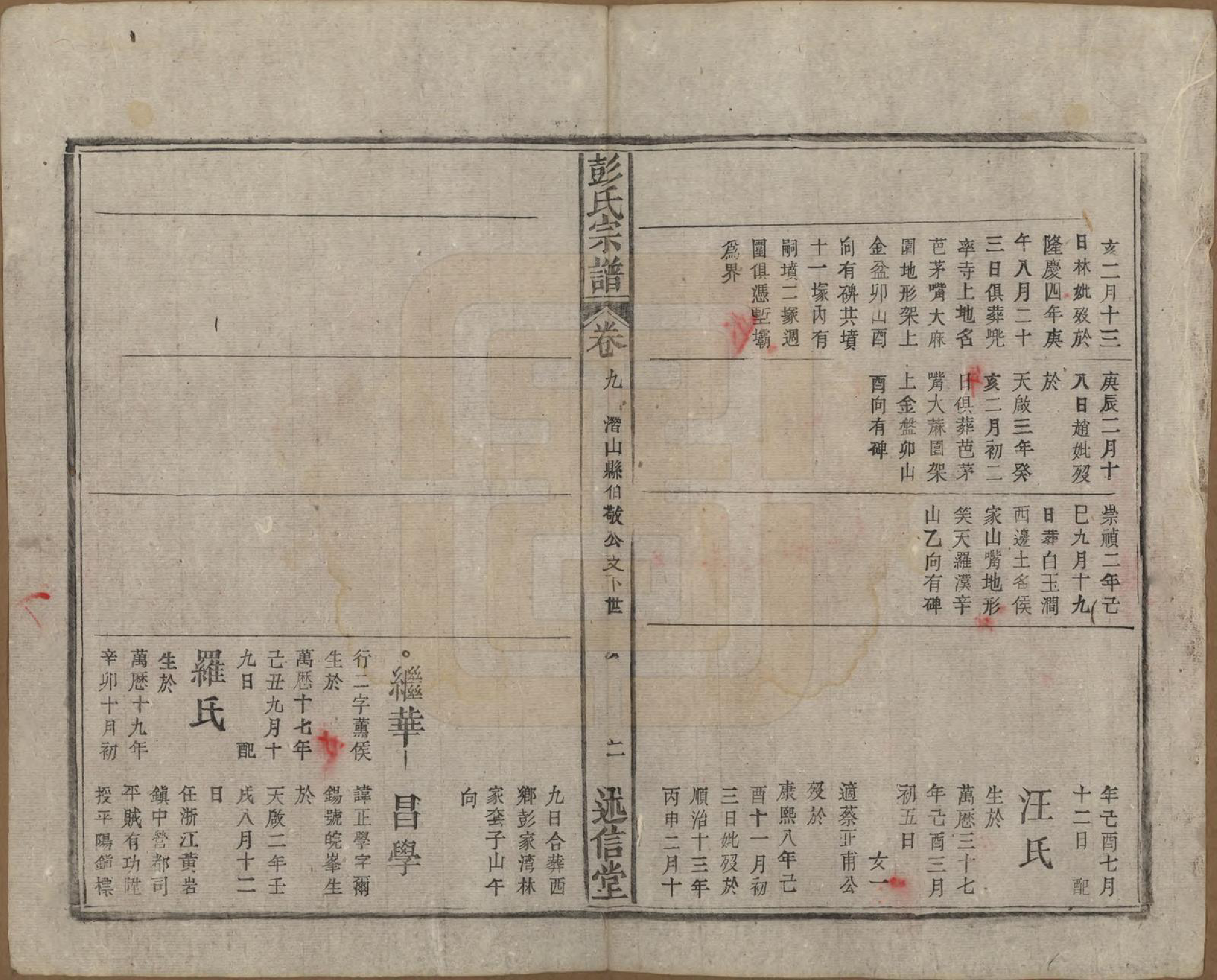 GTJP1146.彭.安徽.彭氏宗谱二十五卷首一卷末一卷.清同治六年（1867）_009.pdf_第2页