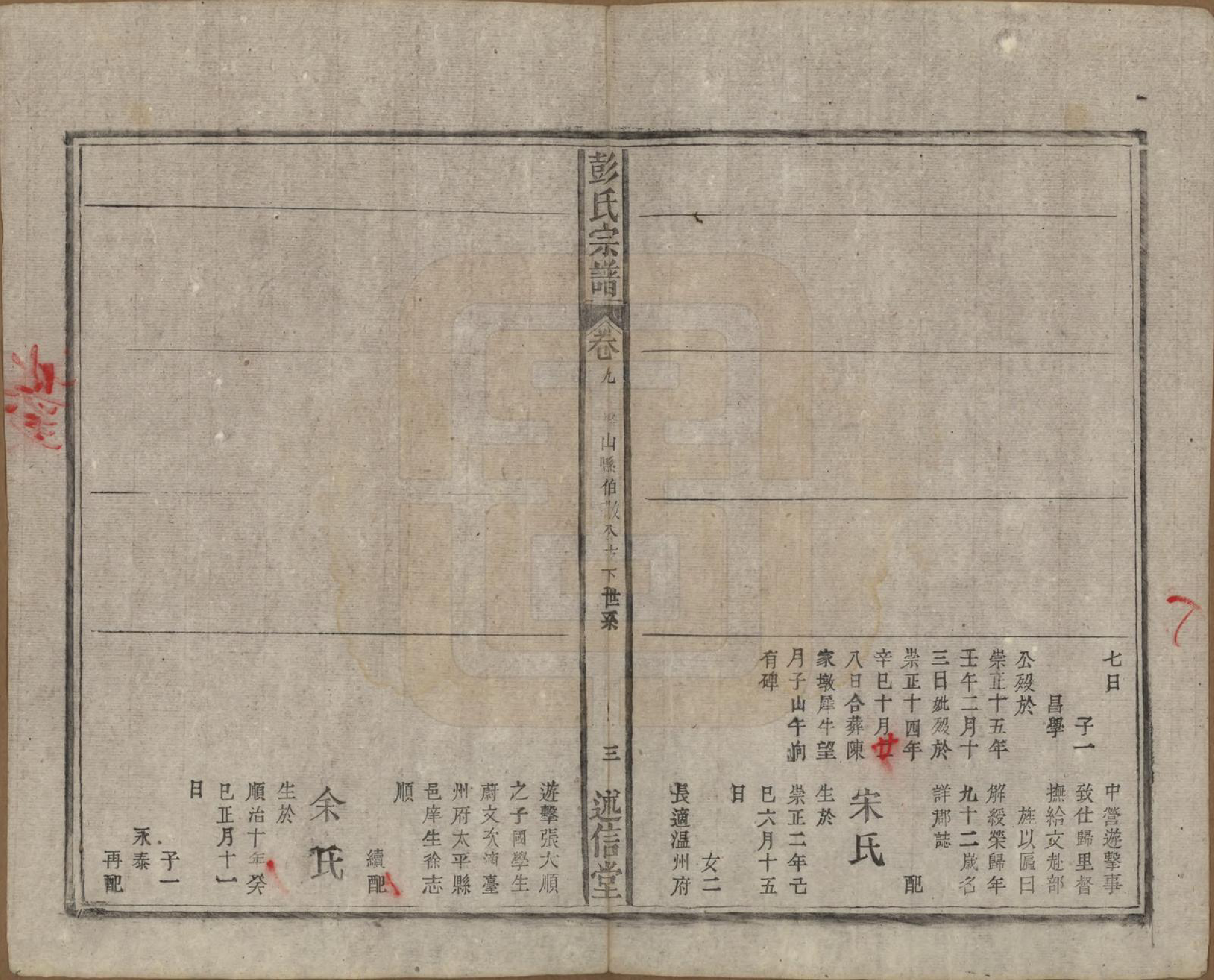 GTJP1146.彭.安徽.彭氏宗谱二十五卷首一卷末一卷.清同治六年（1867）_009.pdf_第3页