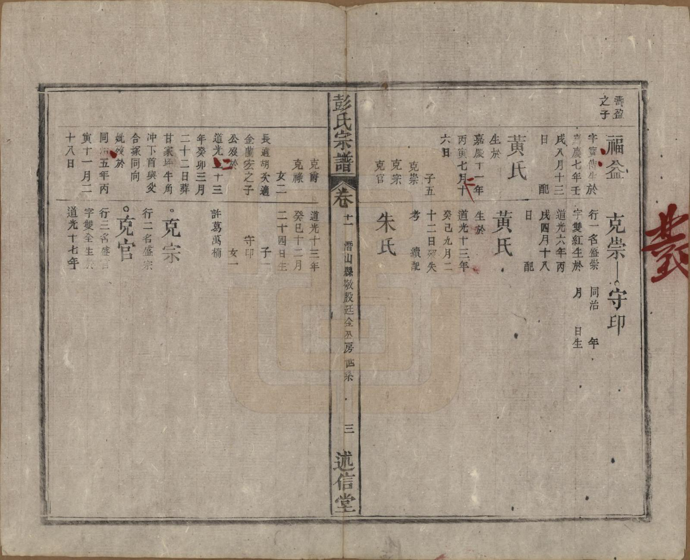 GTJP1146.彭.安徽.彭氏宗谱二十五卷首一卷末一卷.清同治六年（1867）_012.pdf_第3页