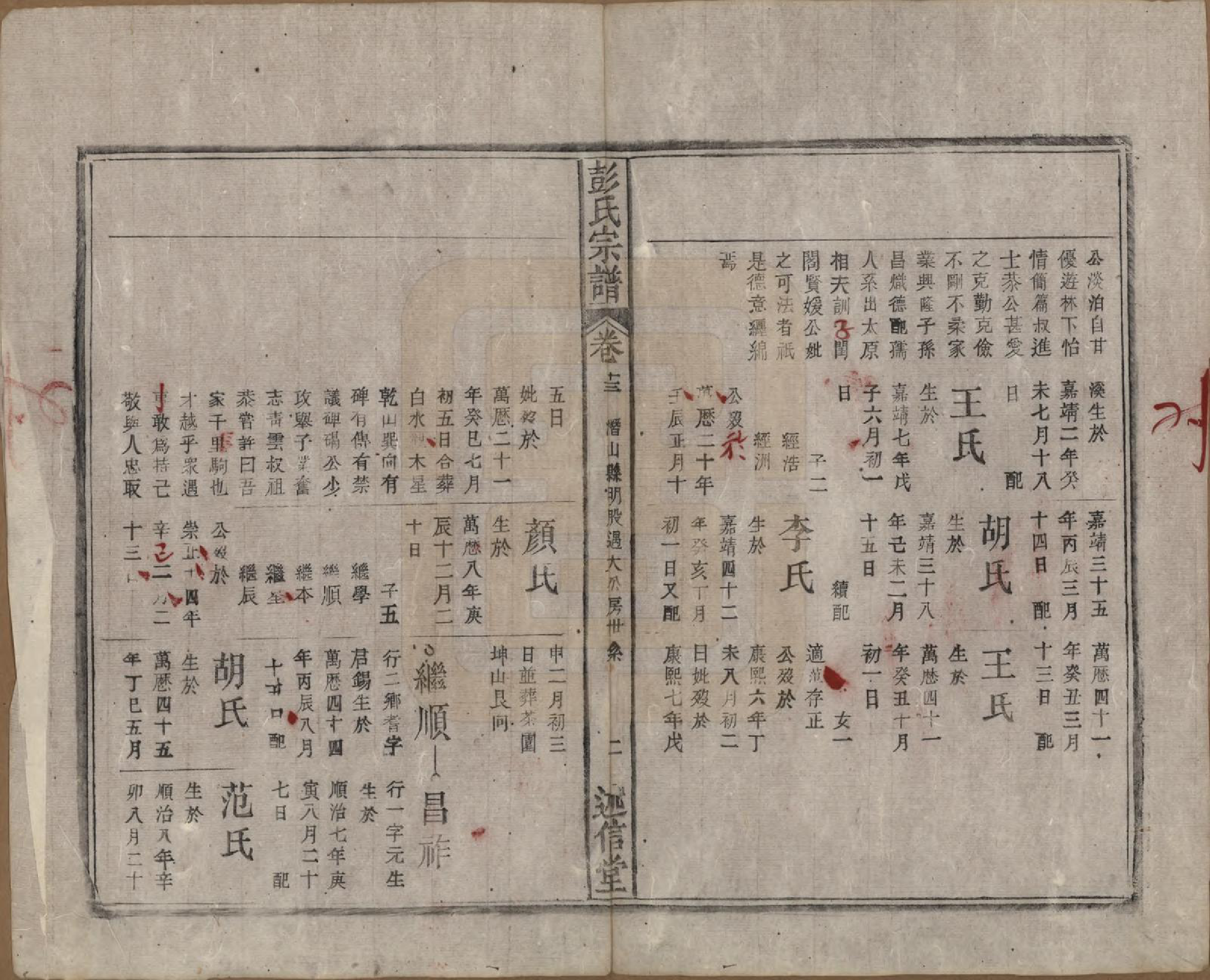 GTJP1146.彭.安徽.彭氏宗谱二十五卷首一卷末一卷.清同治六年（1867）_013.pdf_第2页