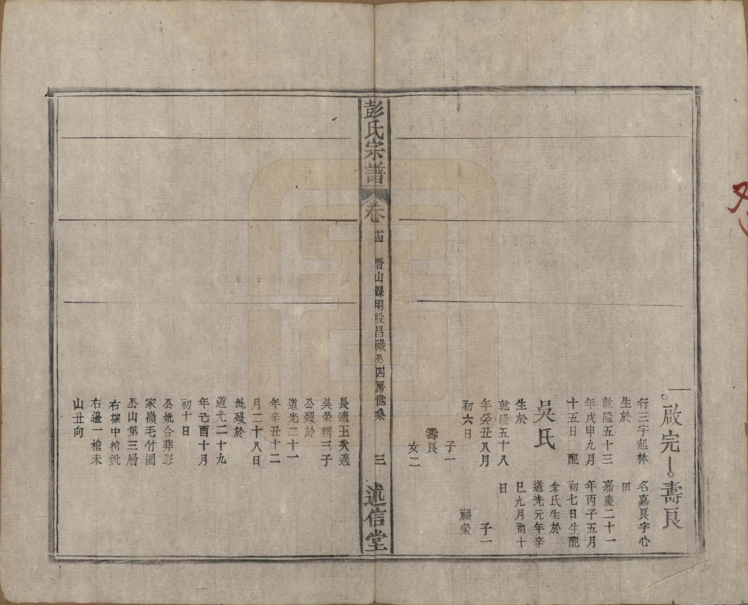 GTJP1146.彭.安徽.彭氏宗谱二十五卷首一卷末一卷.清同治六年（1867）_014.pdf_第3页